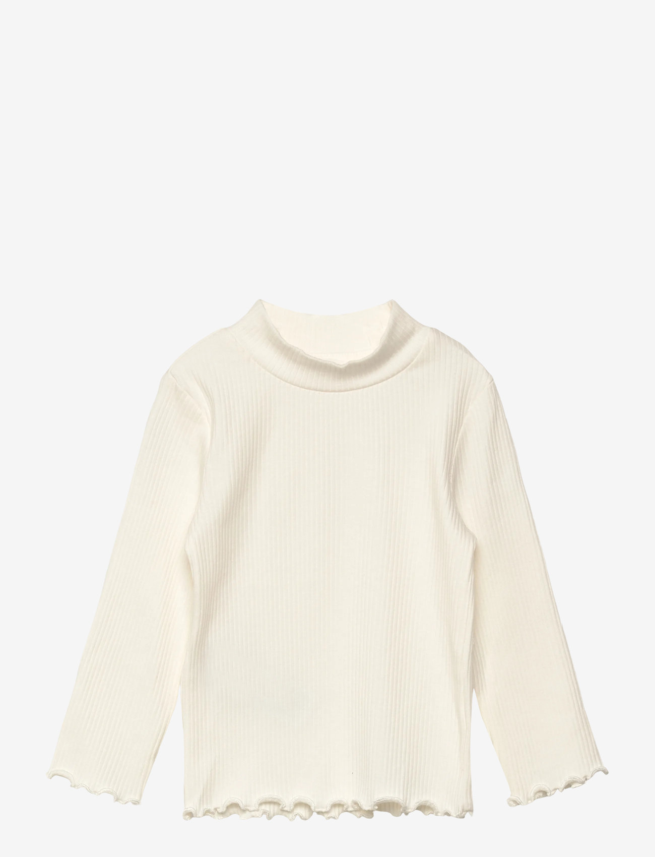 Mango - Ribbed high neck t-shirt - långärmade t-shirts - natural white - 0
