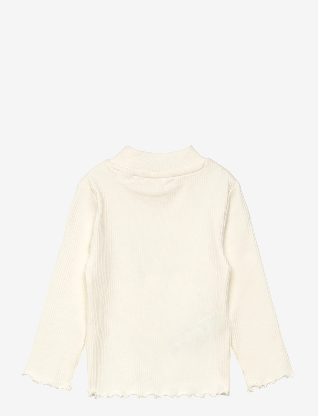 Mango - Ribbed high neck t-shirt - långärmade t-shirts - natural white - 1