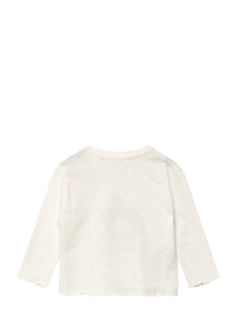 Mango - T-shirt with embroidered glitter - långärmade t-shirts - natural white - 1