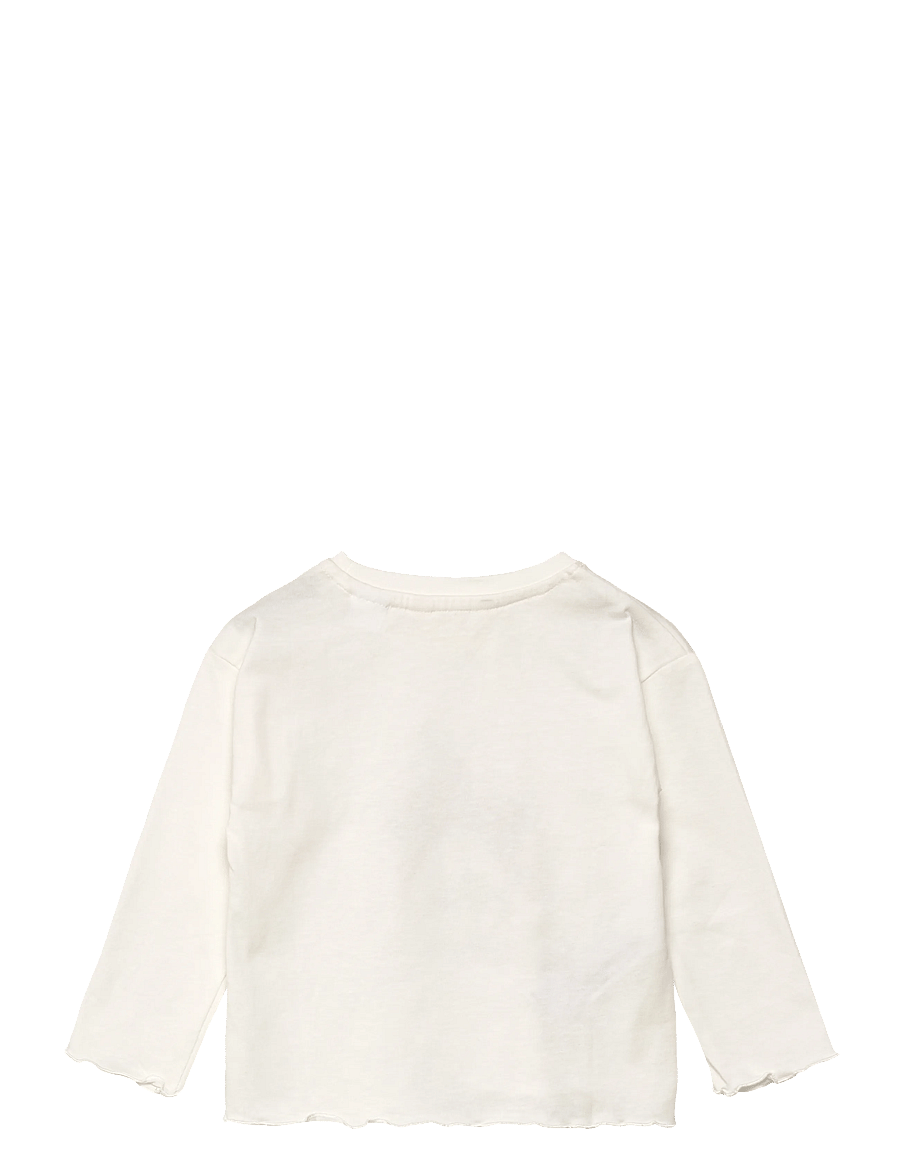 Mango - T-shirt with embroidered glitter - långärmade t-shirts - natural white - 1