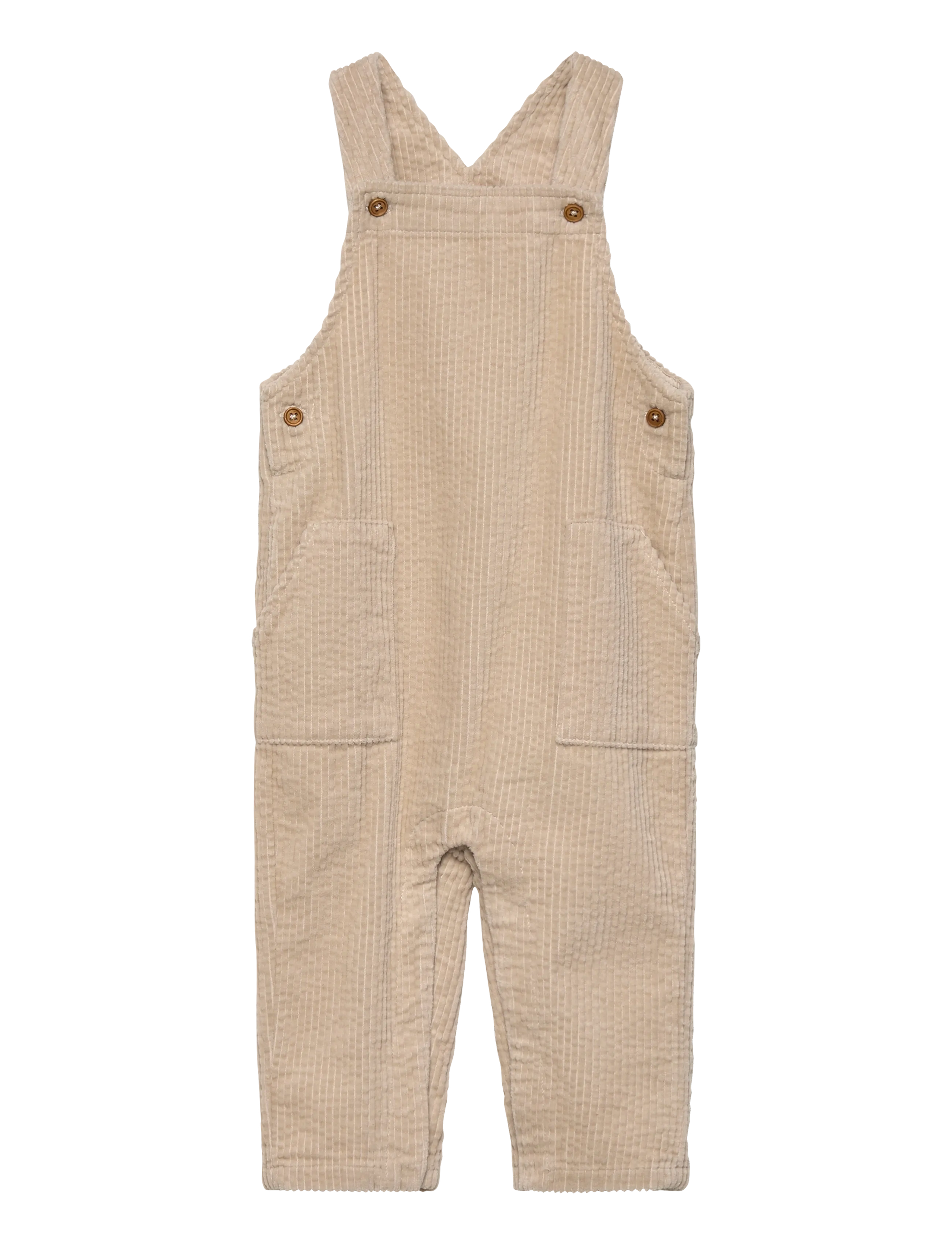 Long corduroy dungarees - LT PASTEL BROWN