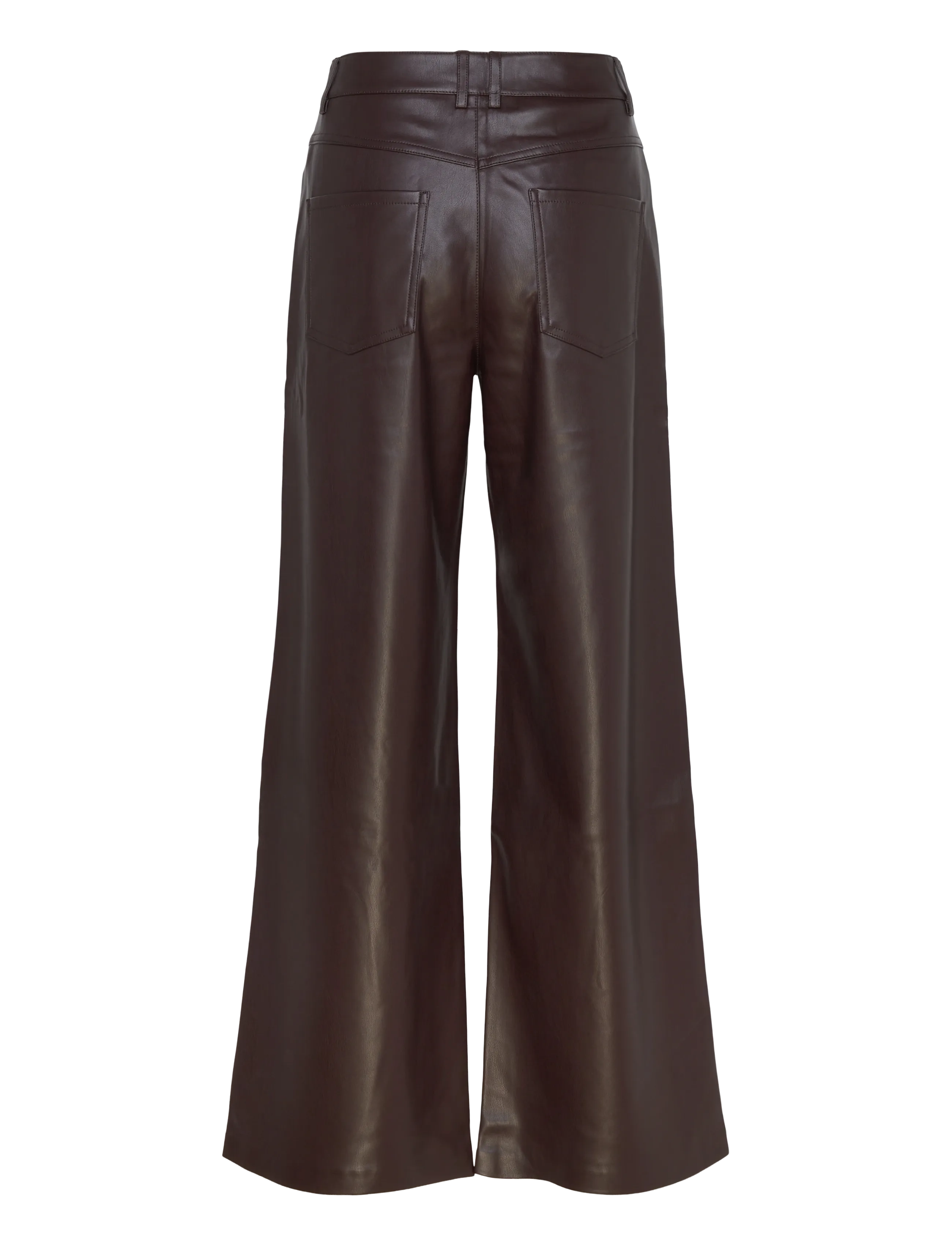 Mango - Straight-leg faux-leather trousers - skinnbyxor - dark red - 2