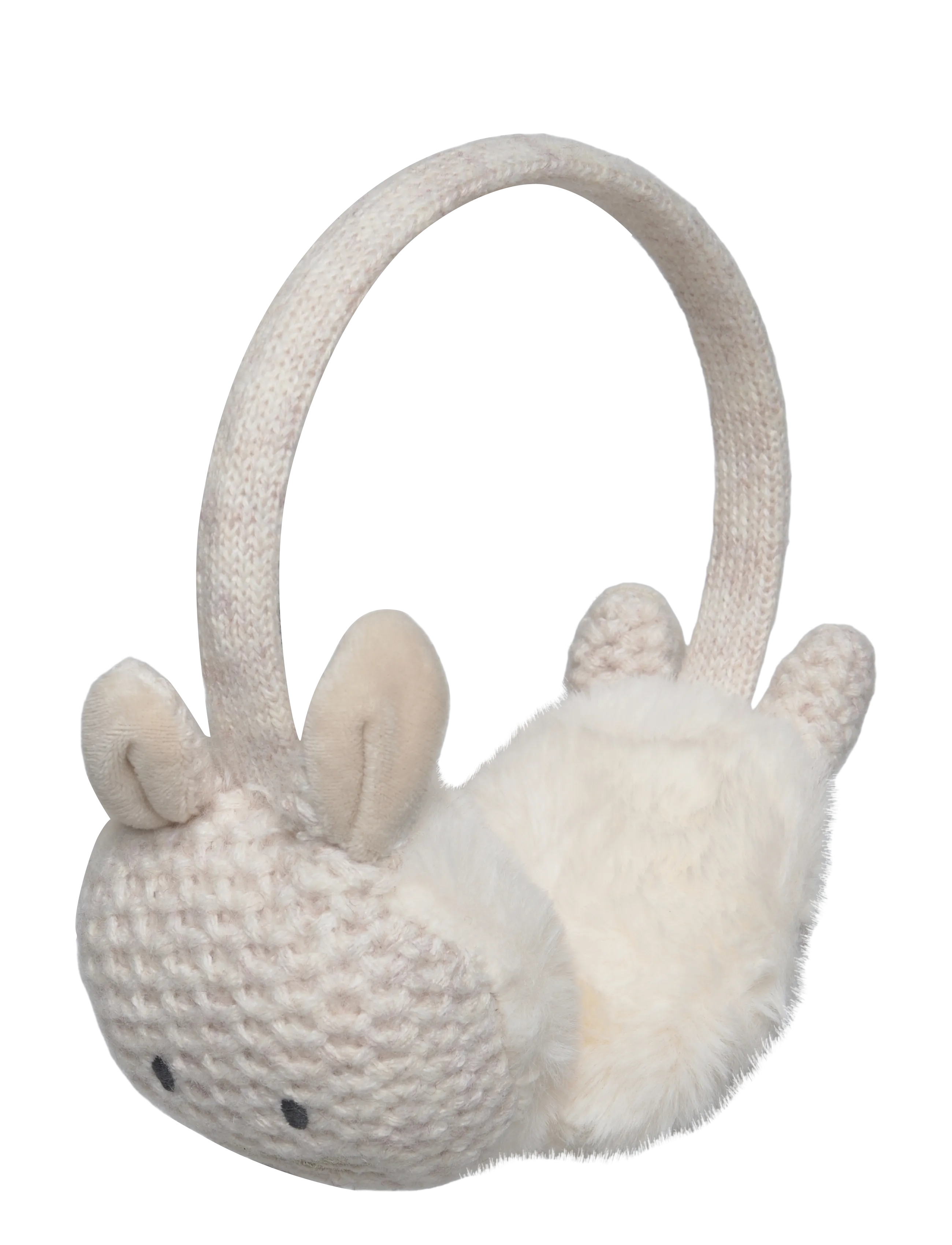 Mango Bunny fur earmuffs - Inspiration - LT PASTEL BROWN / cream