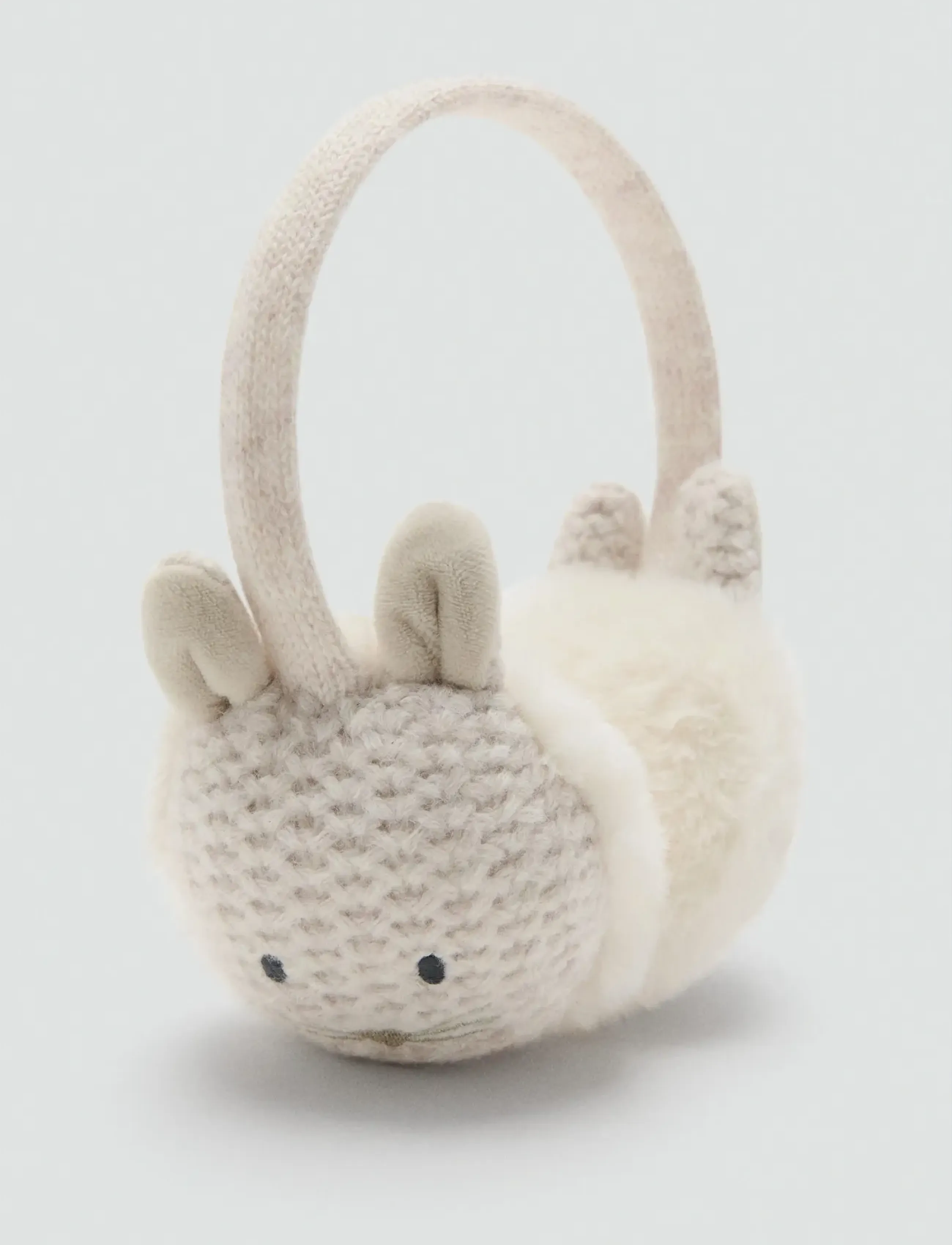 Mango Bunny Fur Earmuffs, One Size, Cream, Hatte > Høreværn, Børn