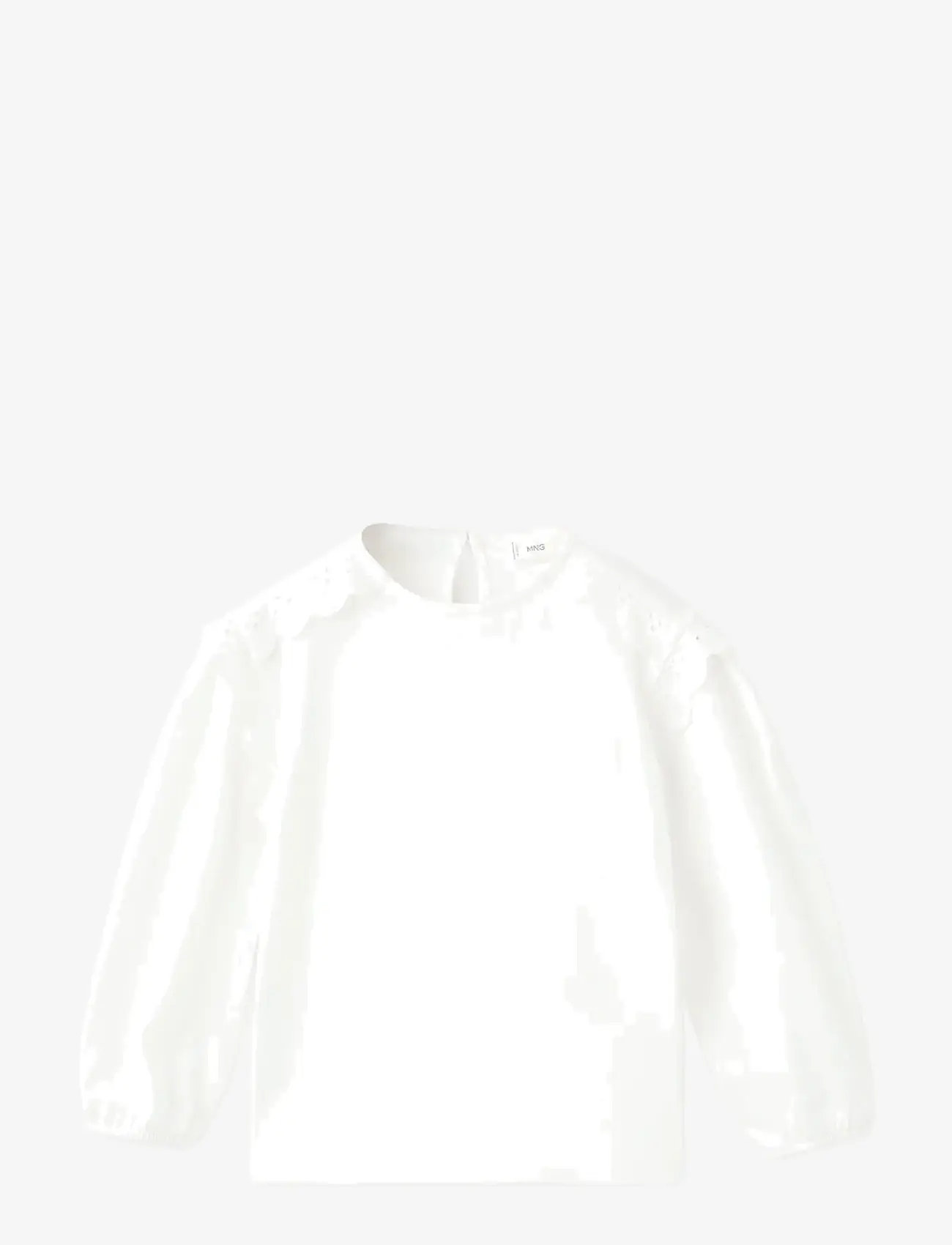 Mango - Openwork details T-shirt - long-sleeved shirts - natural white - 1
