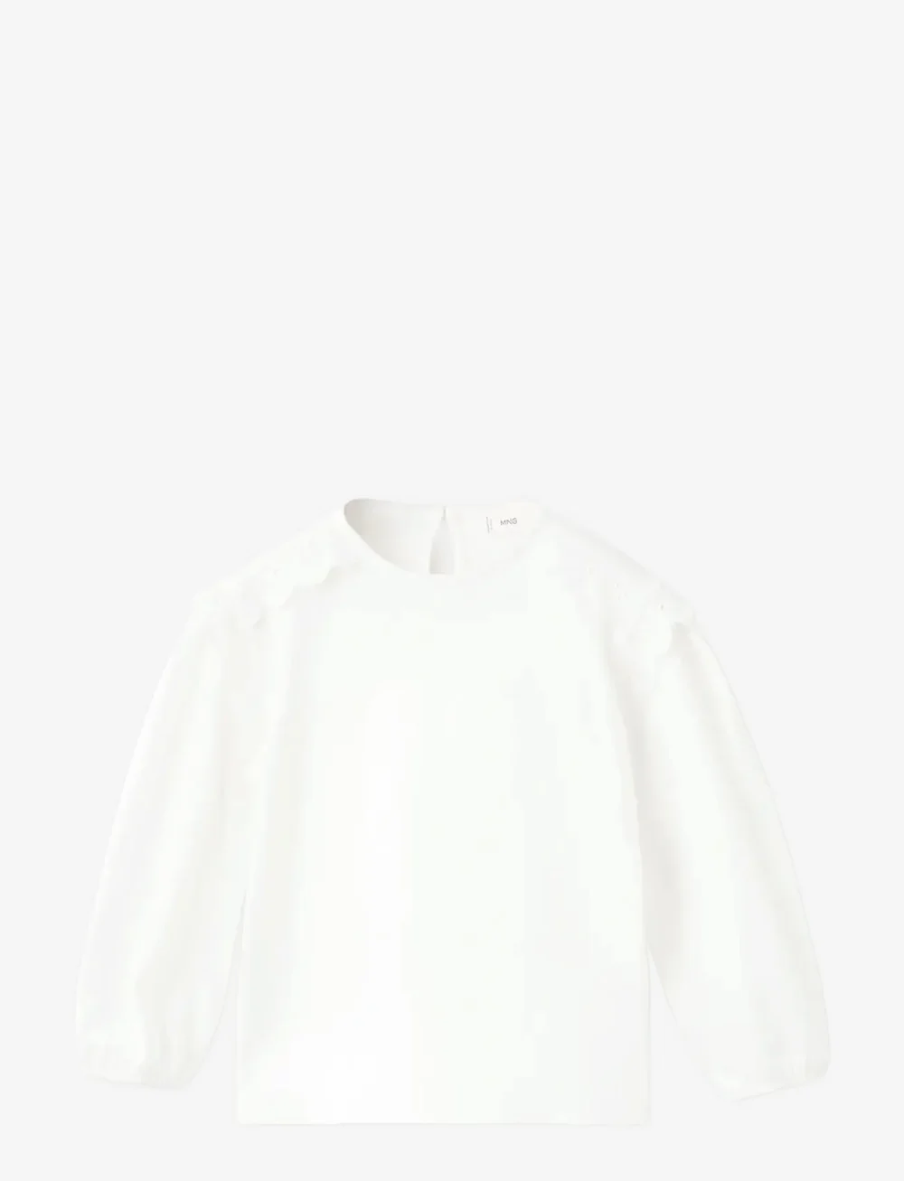 Mango - Openwork details T-shirt - langärmlige hemden - natural white - 1