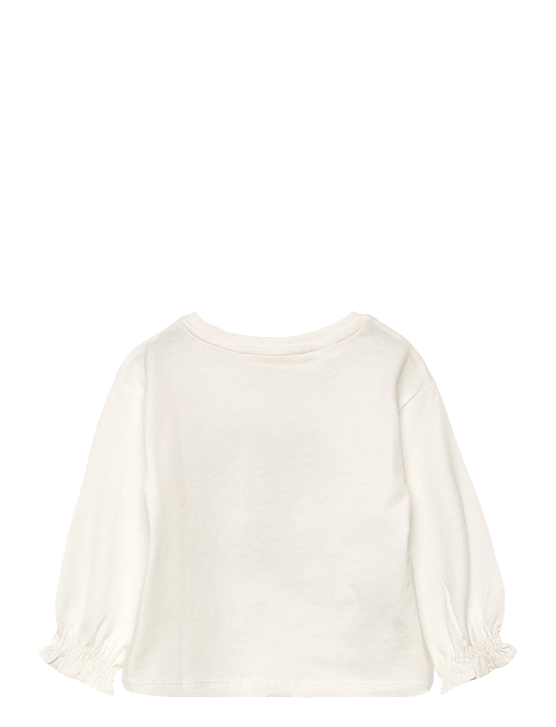 Mango - Printed cotton-blend t-shirt - langärmelig - natural white - 1