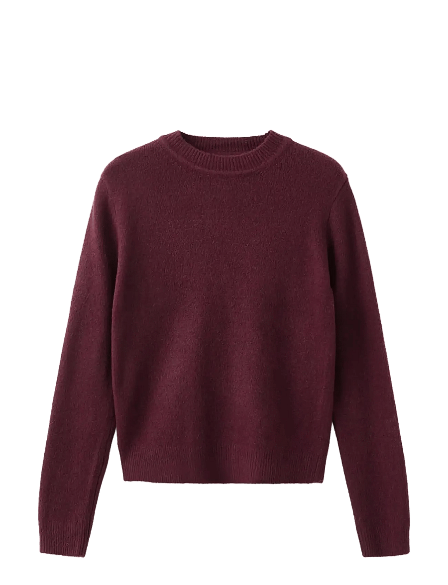 Mango - Medium-knit sweater - pullover - dark red - 1