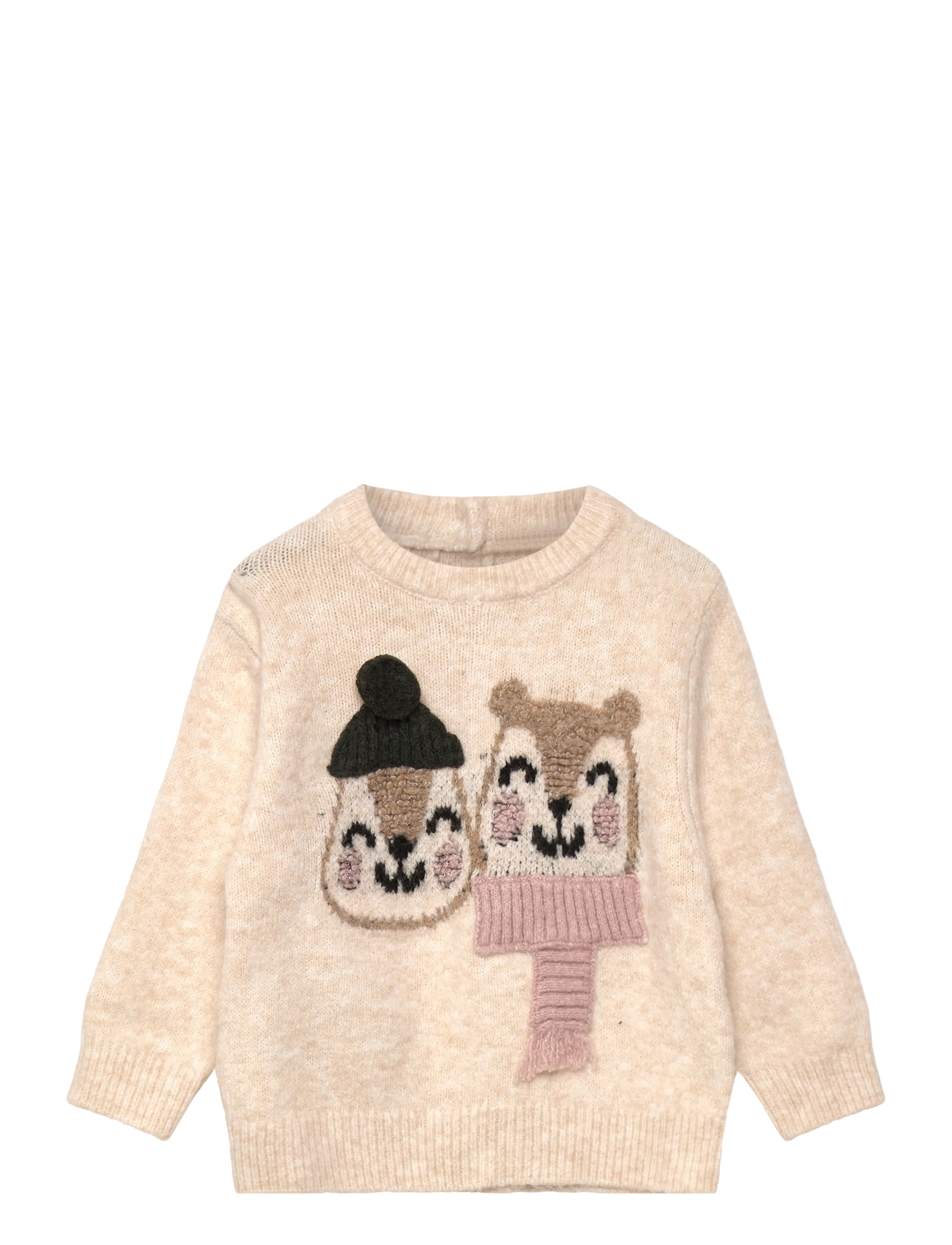 Mango Knit Embroidered Sweater, 3-4, Knitwear, Creme - Pullovers, Kinder