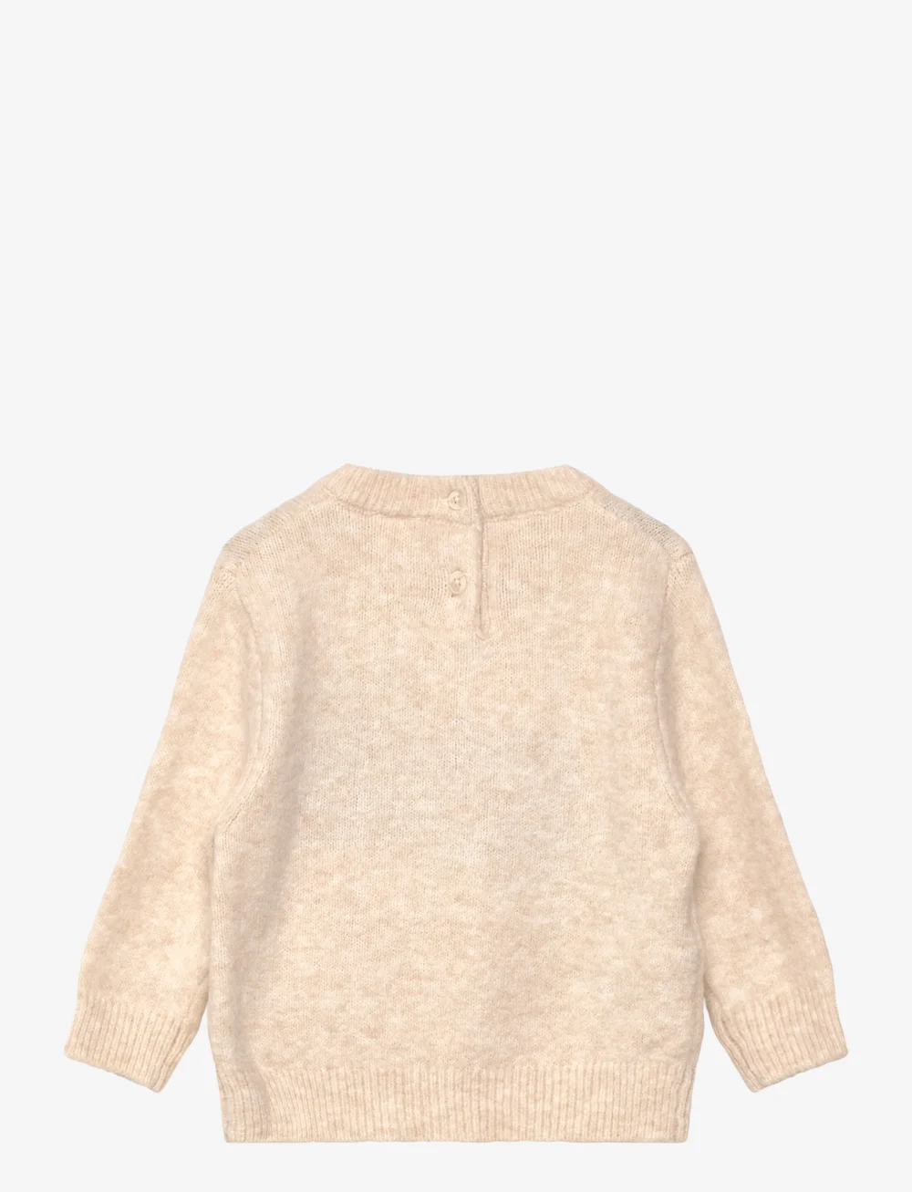Mango - Knit embroidered sweater - stickade tröjor - light beige - 1