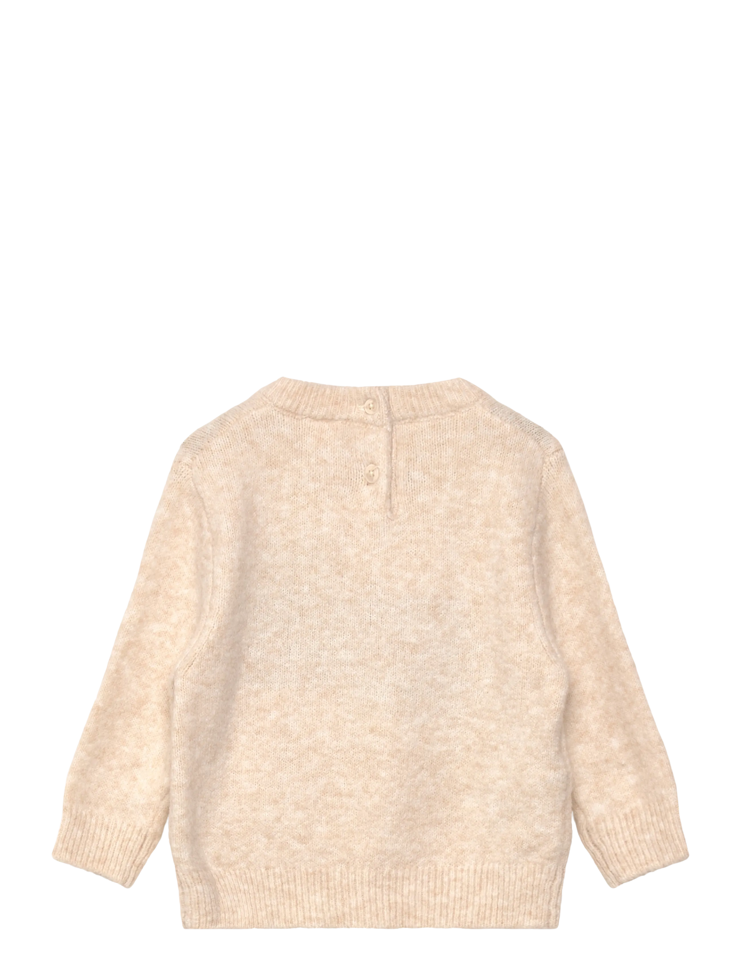Mango - Knit embroidered sweater - jumpers - light beige - 1
