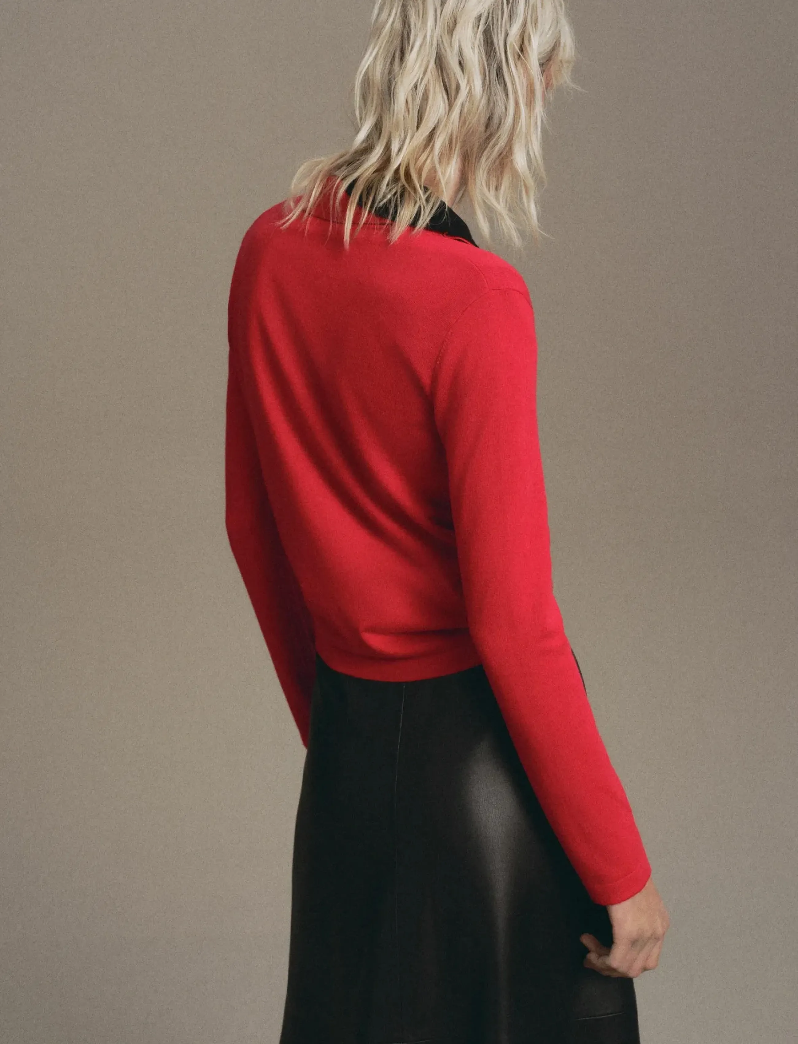 Mango - Long-sleeved polo-neck sweater - long-sleeved tops - red - 3