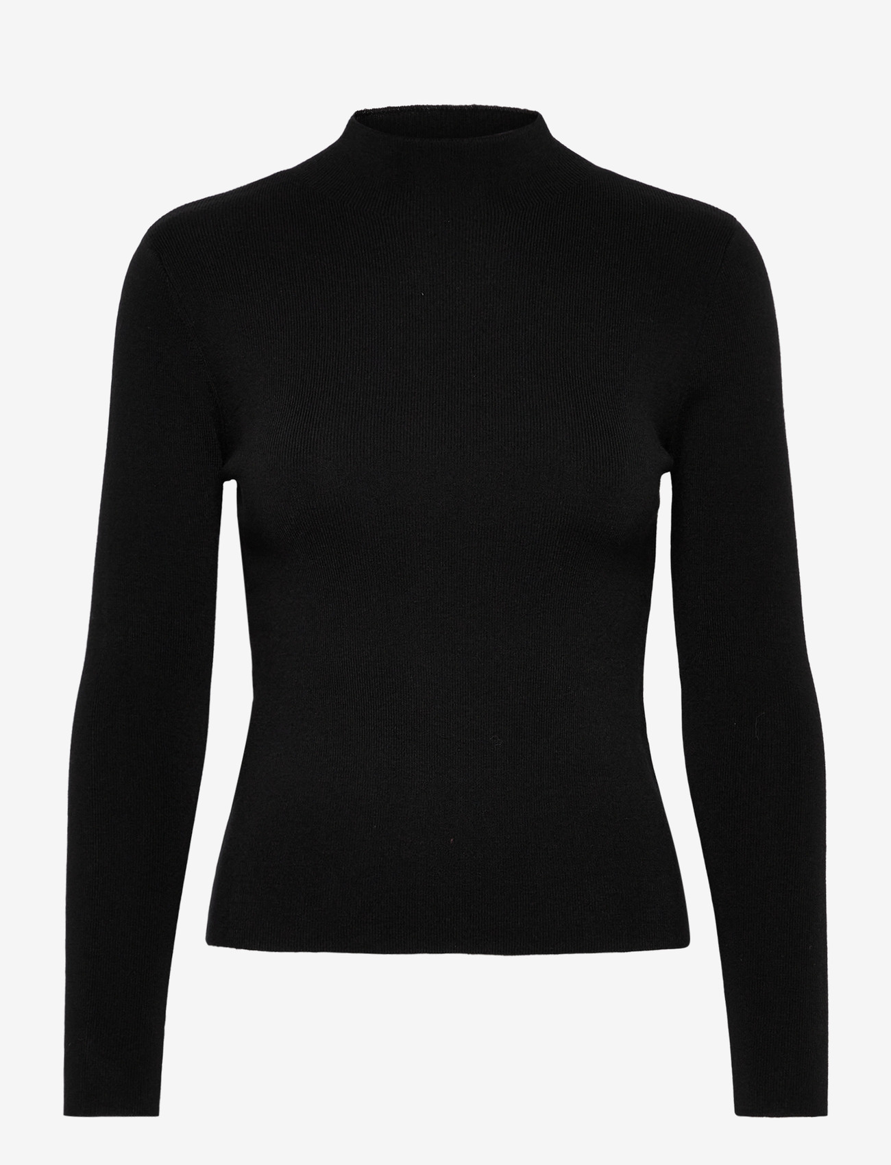 Mango - Fitted sweater with perkins neck - efterårstøj - black - 0