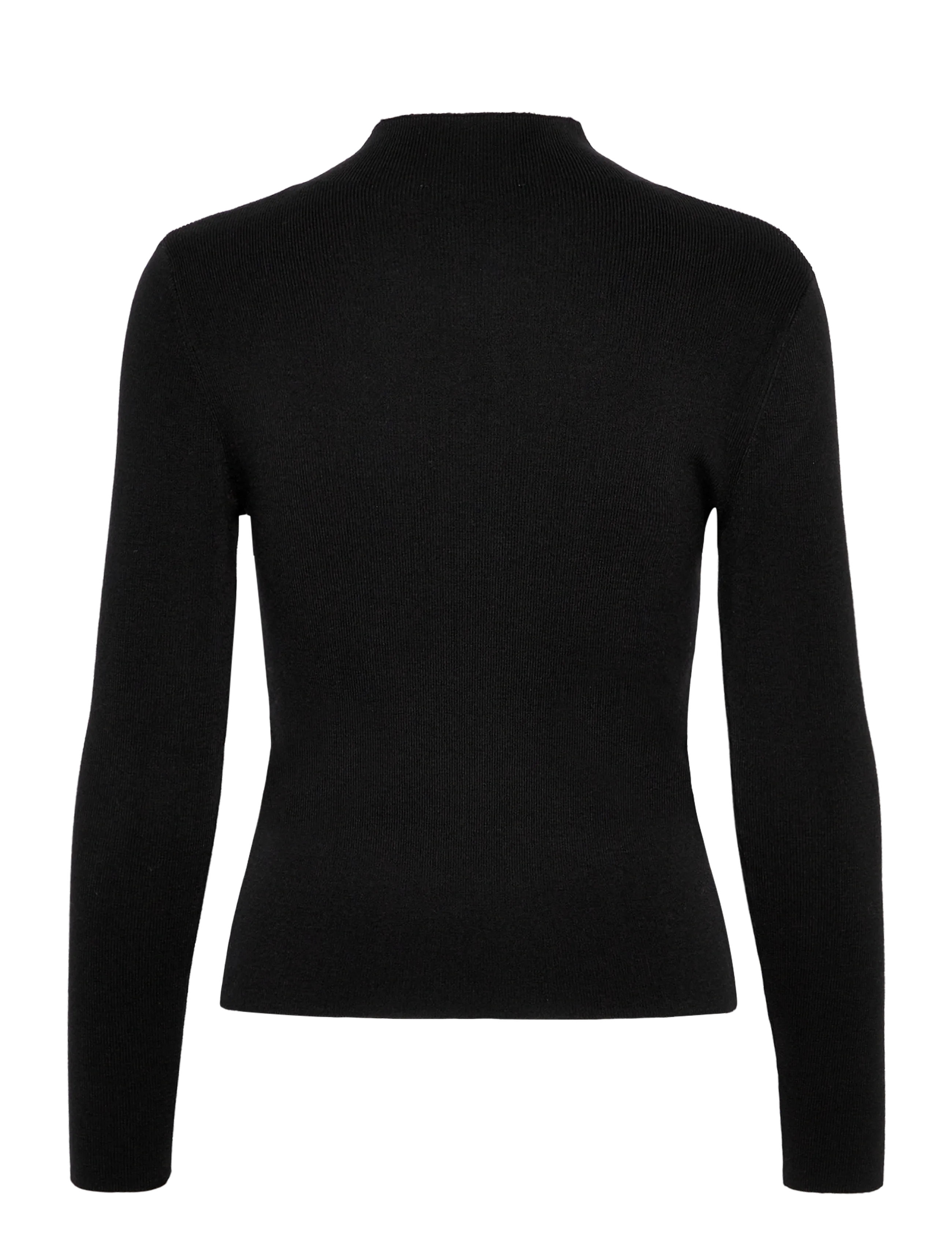 Mango - Fitted sweater with perkins neck - kõrge kaelusega džemprid - black - 2