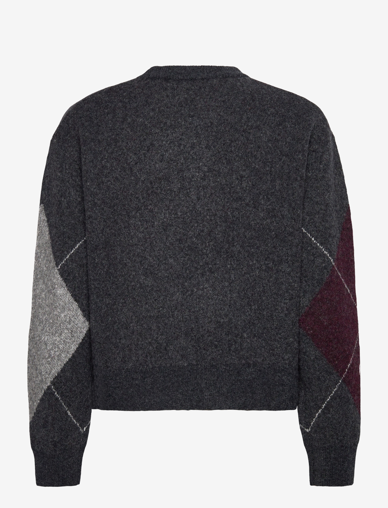 Mango - Argyle knit sweater - stickade tröjor - medium grey - 2