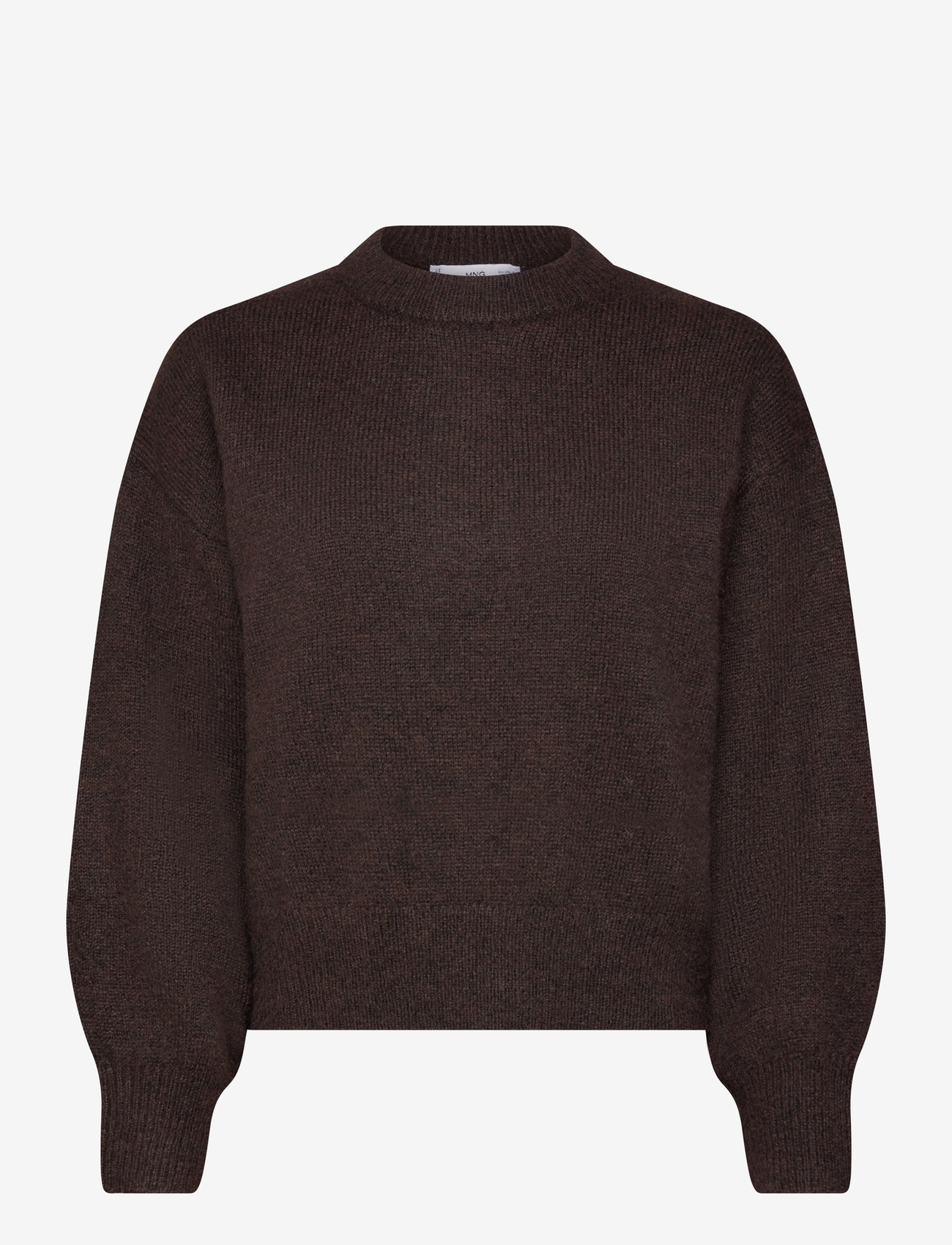 Mango - Oversize knit sweater - efterårstøj - dark brown - 0