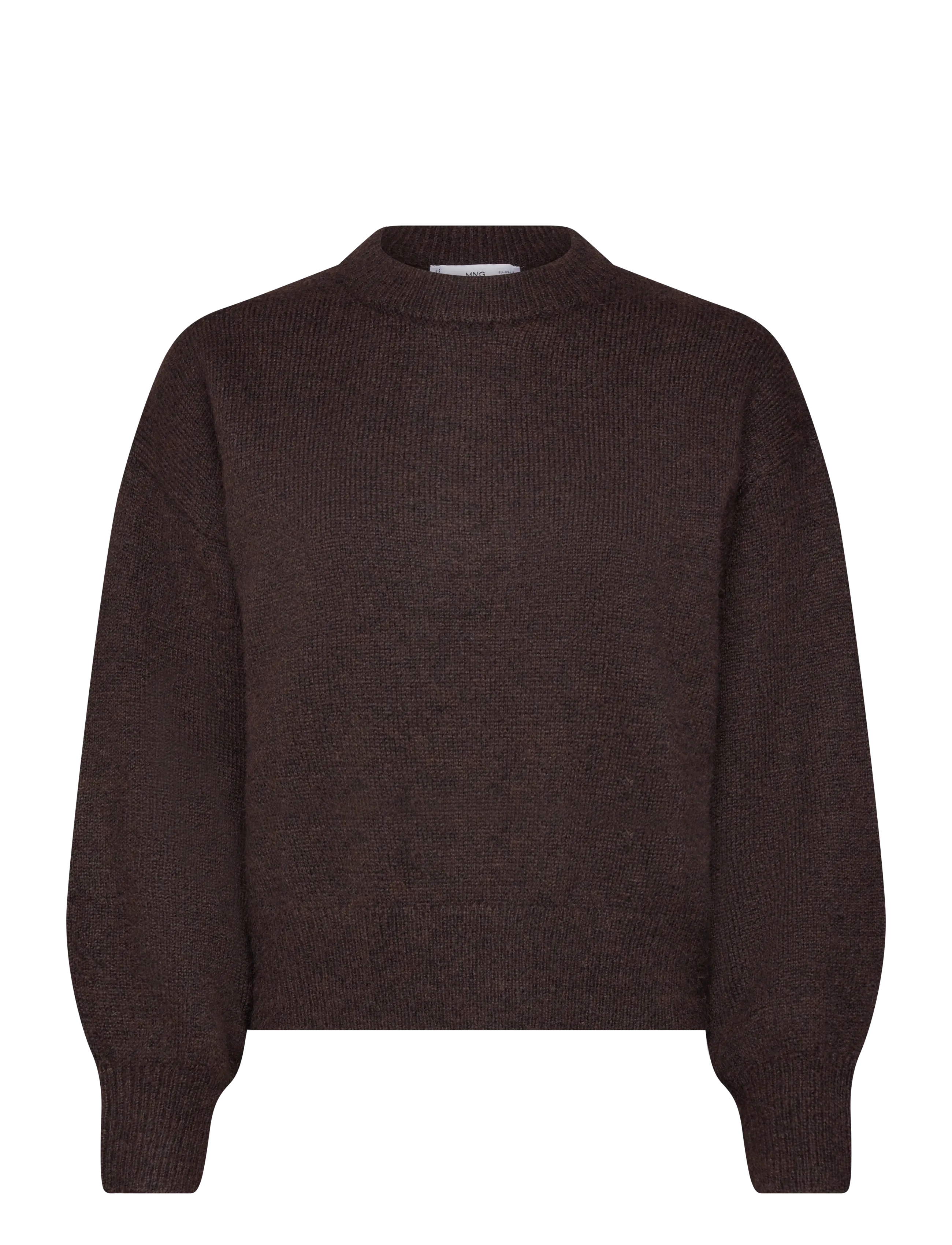 Oversize knit sweater - DARK BROWN