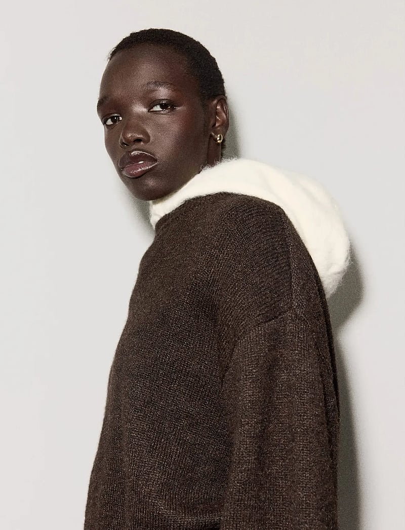 Mango - Oversize knit sweater - stickade tröjor - dark brown - 0