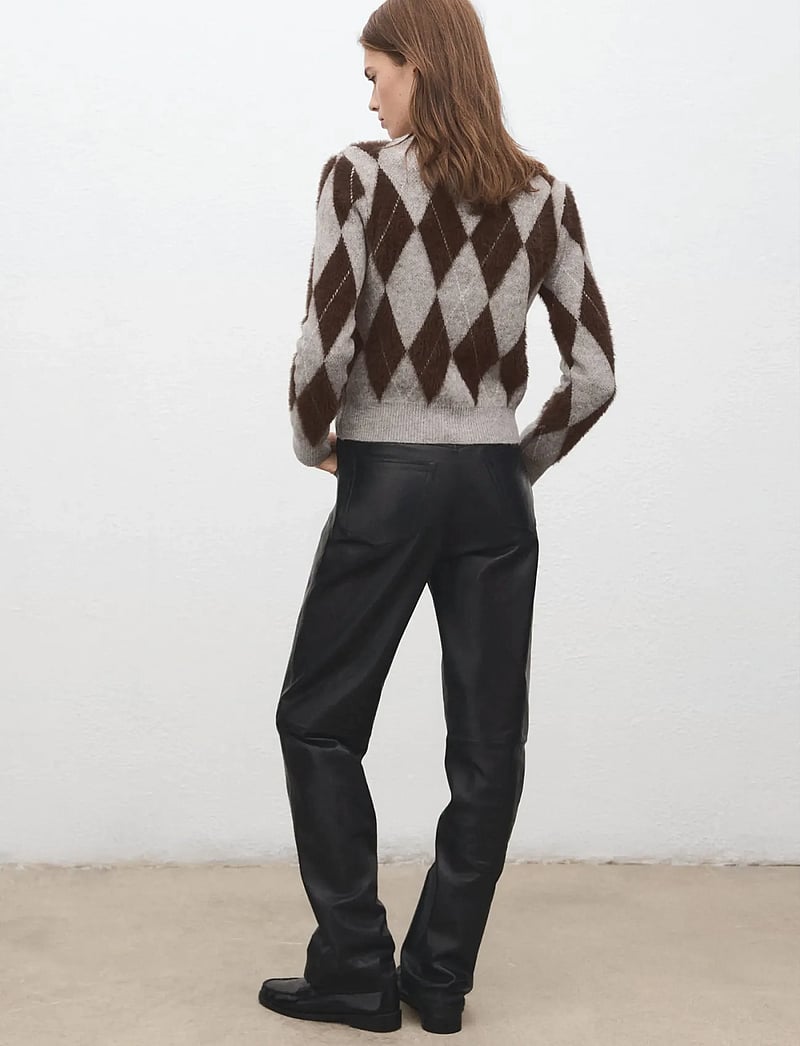 Mango - Argyle knit sweater - striktrøjer - lt pastel grey - 2