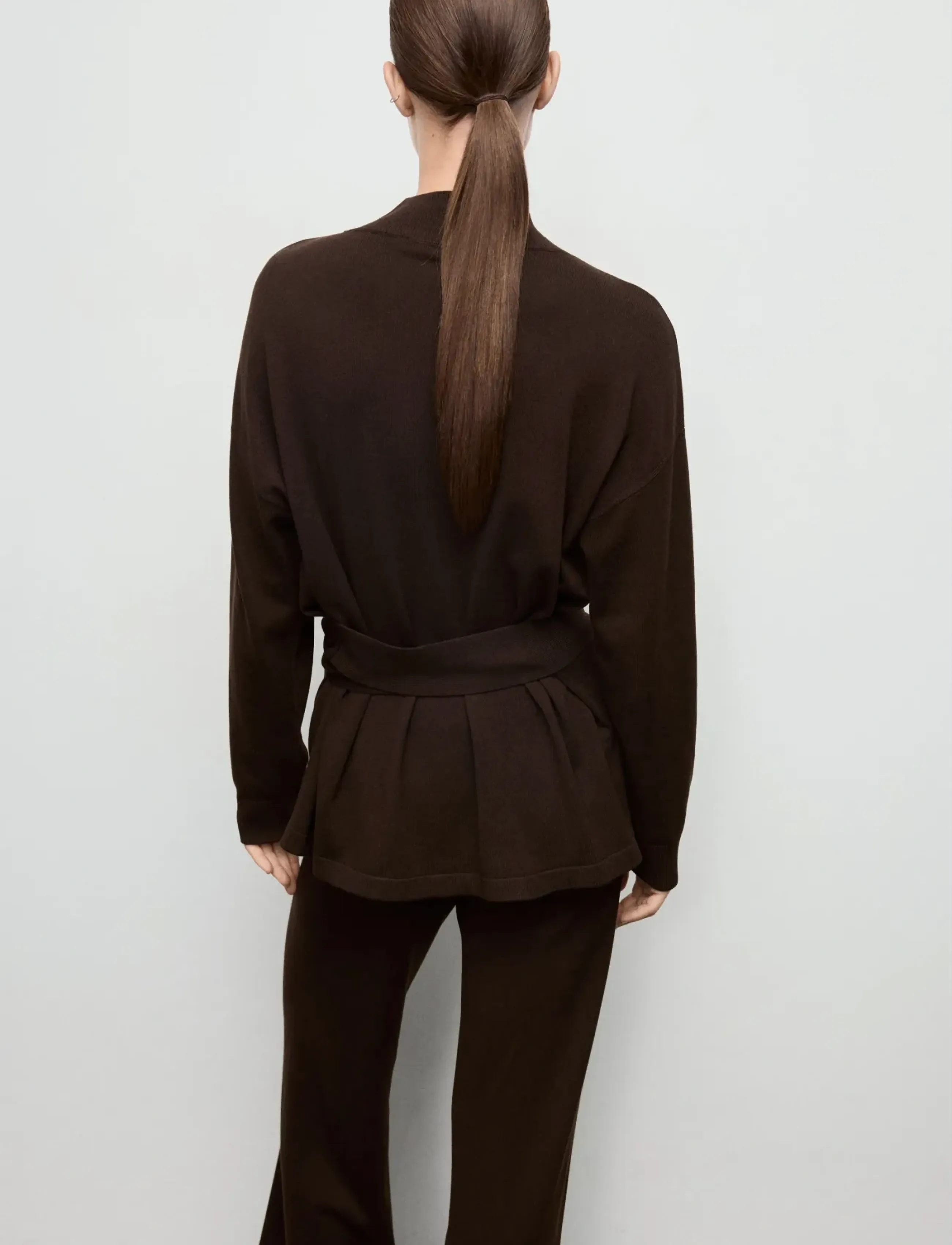 Mango - Knot detail sweater - madalaimad hinnad - dark brown - 3