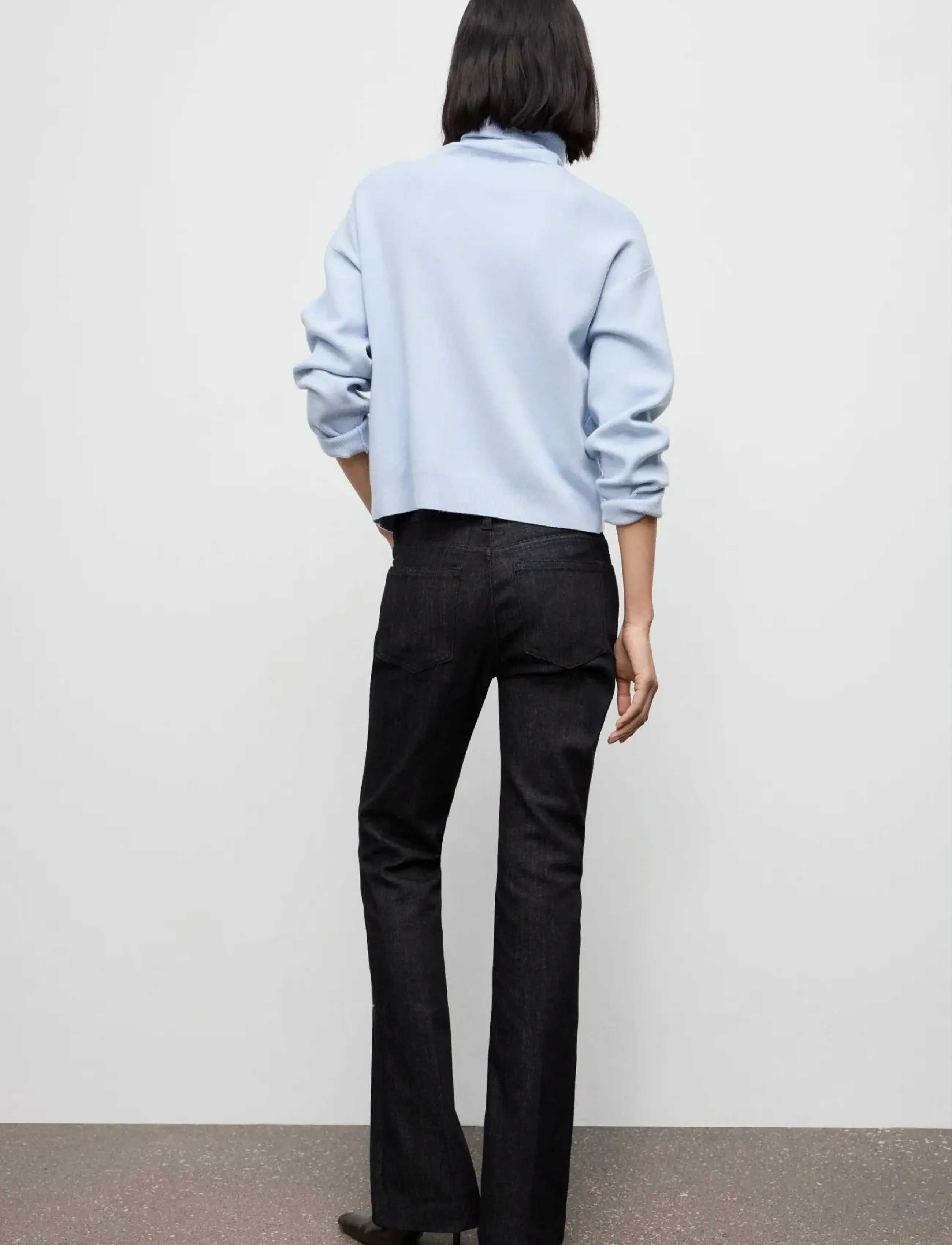 Mango - Turtleneck sweater with zip - rollkragenpullover - lt-pastel blue - 2