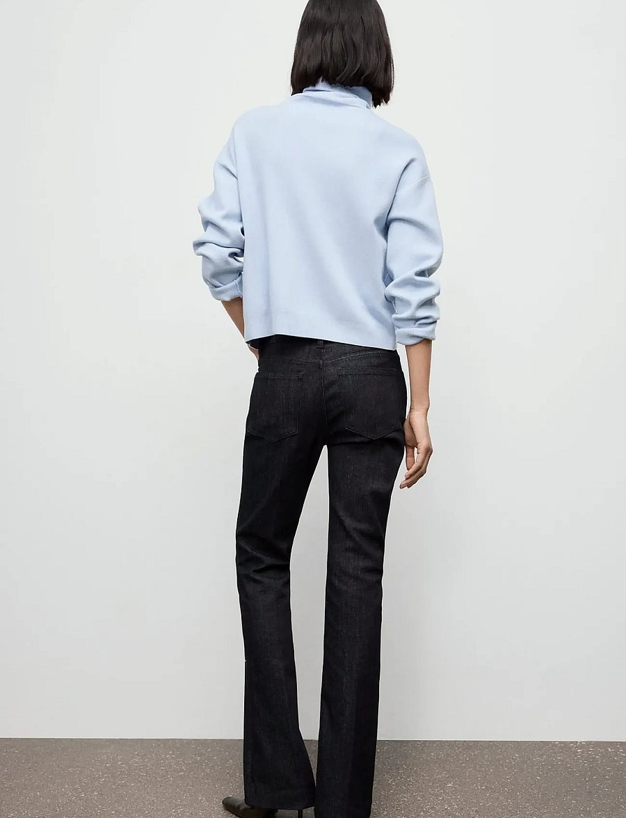 Mango - Turtleneck sweater with zip - stickade tröjor - lt-pastel blue - 2