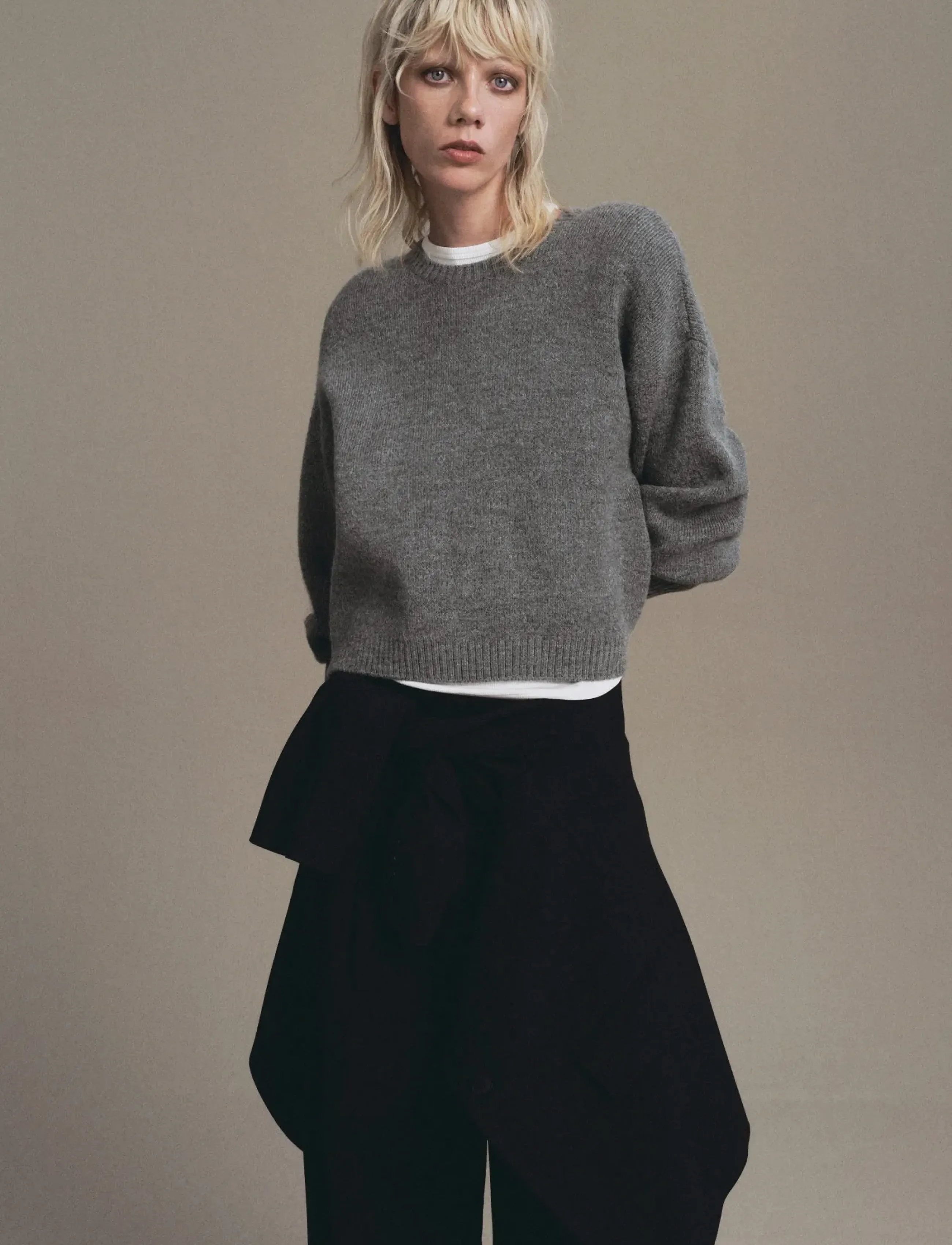 Mango Medium-Knit Sweater, L, Knitwear, Grau - Jumpers, Frauen