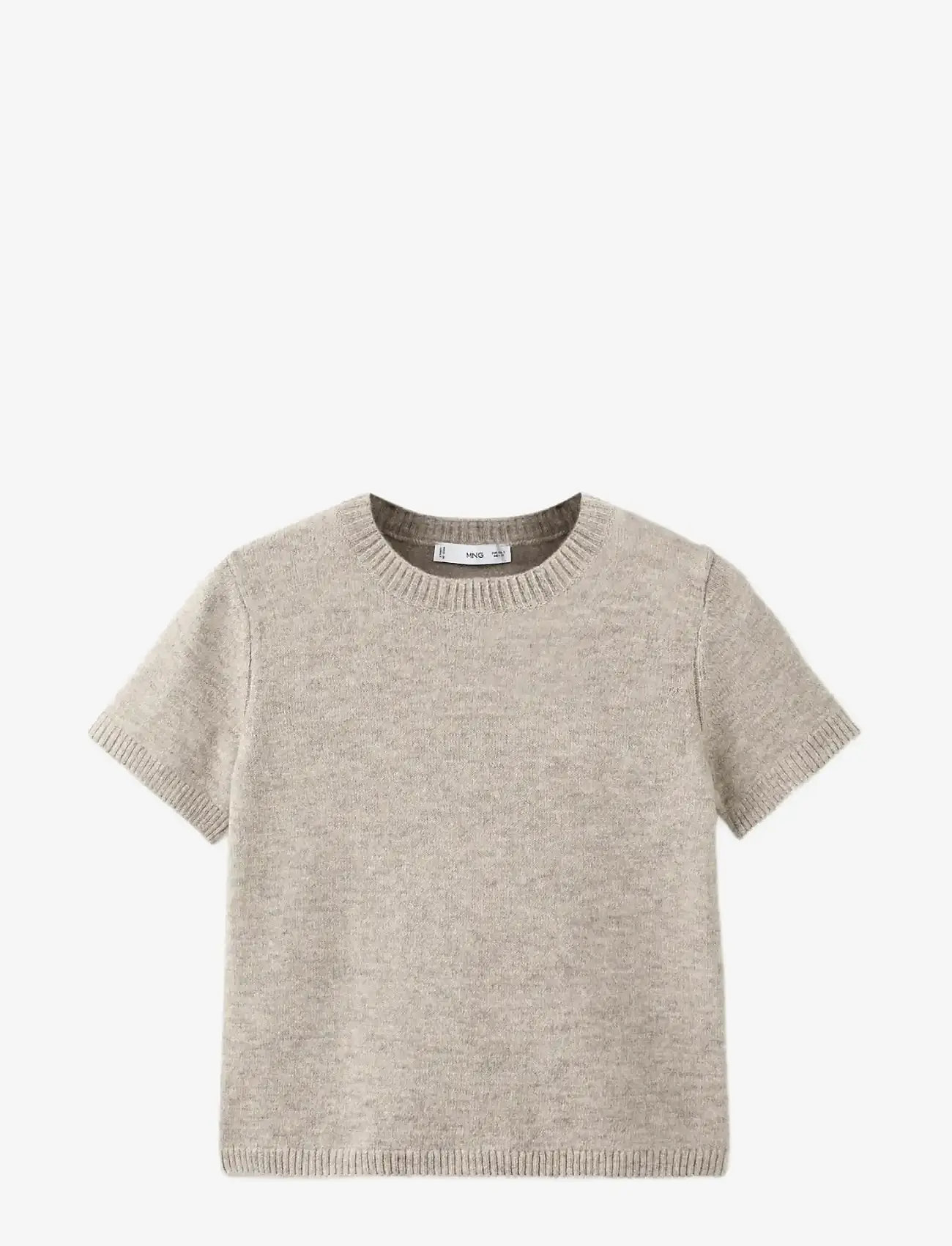 Mango - Short-sleeved knitted sweater - die niedrigsten preise - lt pastel grey - 1