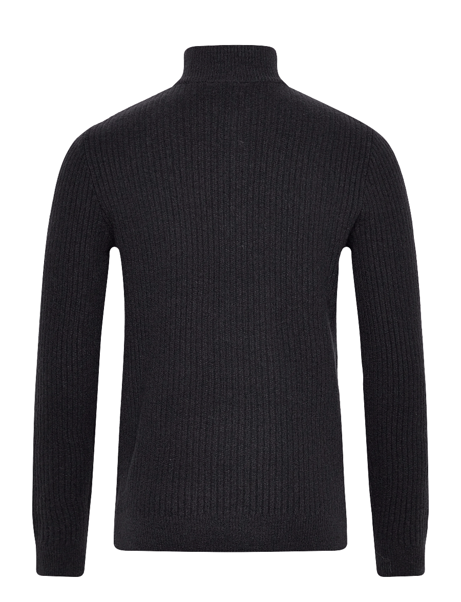 Mango - Ribbed sweater with zip neck - halfzip strik - medium blue - 2