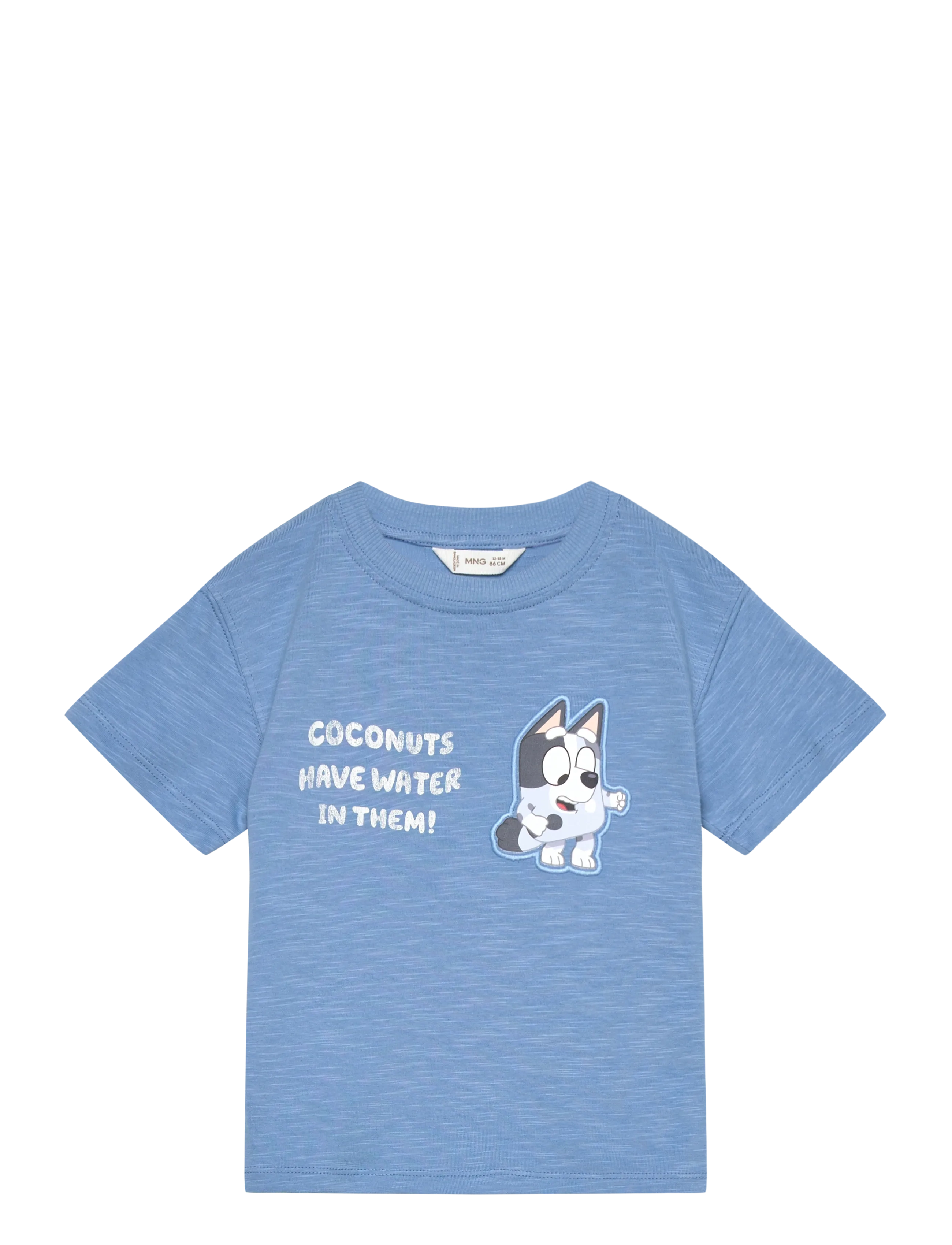 Mango Bluey Printed T-Shirt, Blåy Print T-Shirt, Blå, Str: 2-3