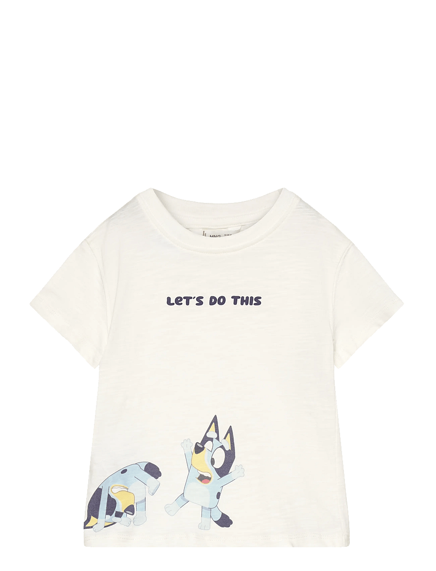 Mango - Bluey printed t-shirt - kortärmade skjortor - natural white - 0