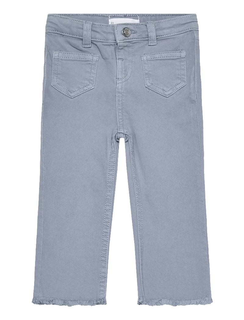 Mango - Frayed low-rise skinny jeans - loose jeans - medium blue - 0