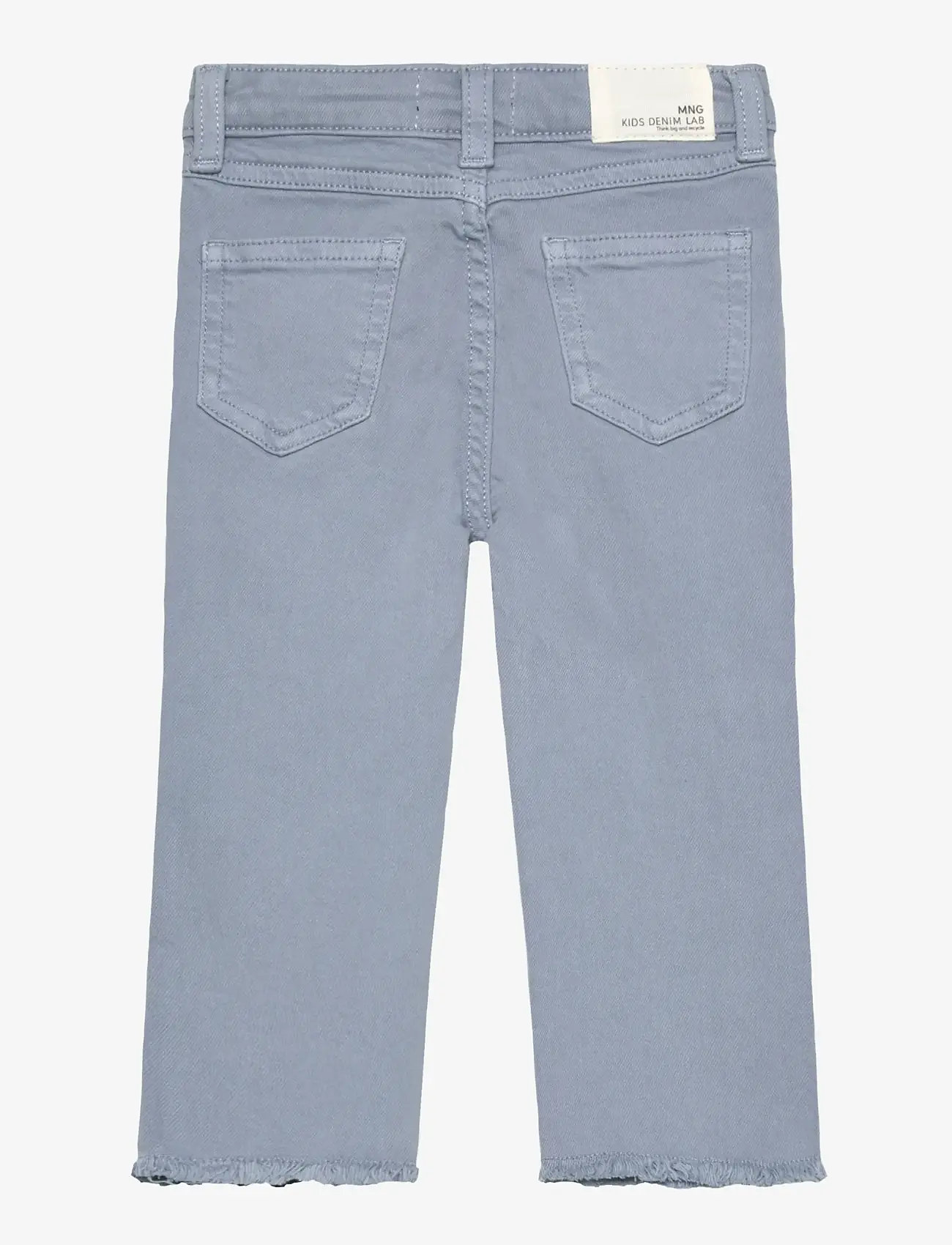 Mango - Frayed low-rise skinny jeans - loose jeans - medium blue - 1