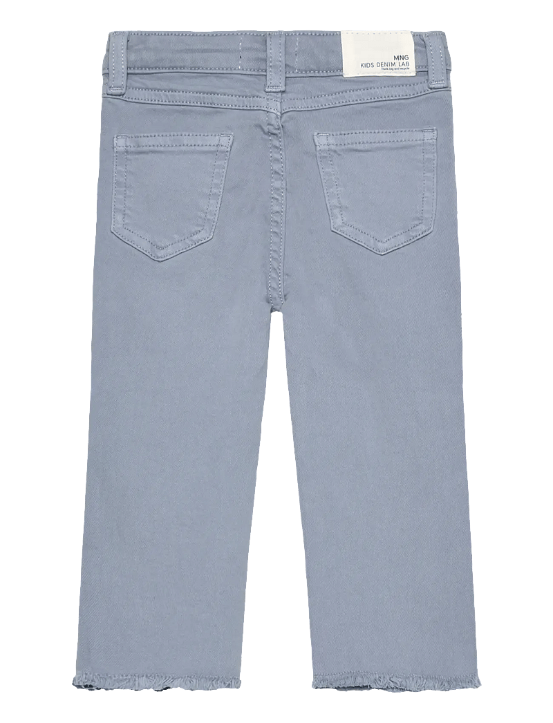 Mango - Frayed low-rise skinny jeans - loose jeans - medium blue - 1