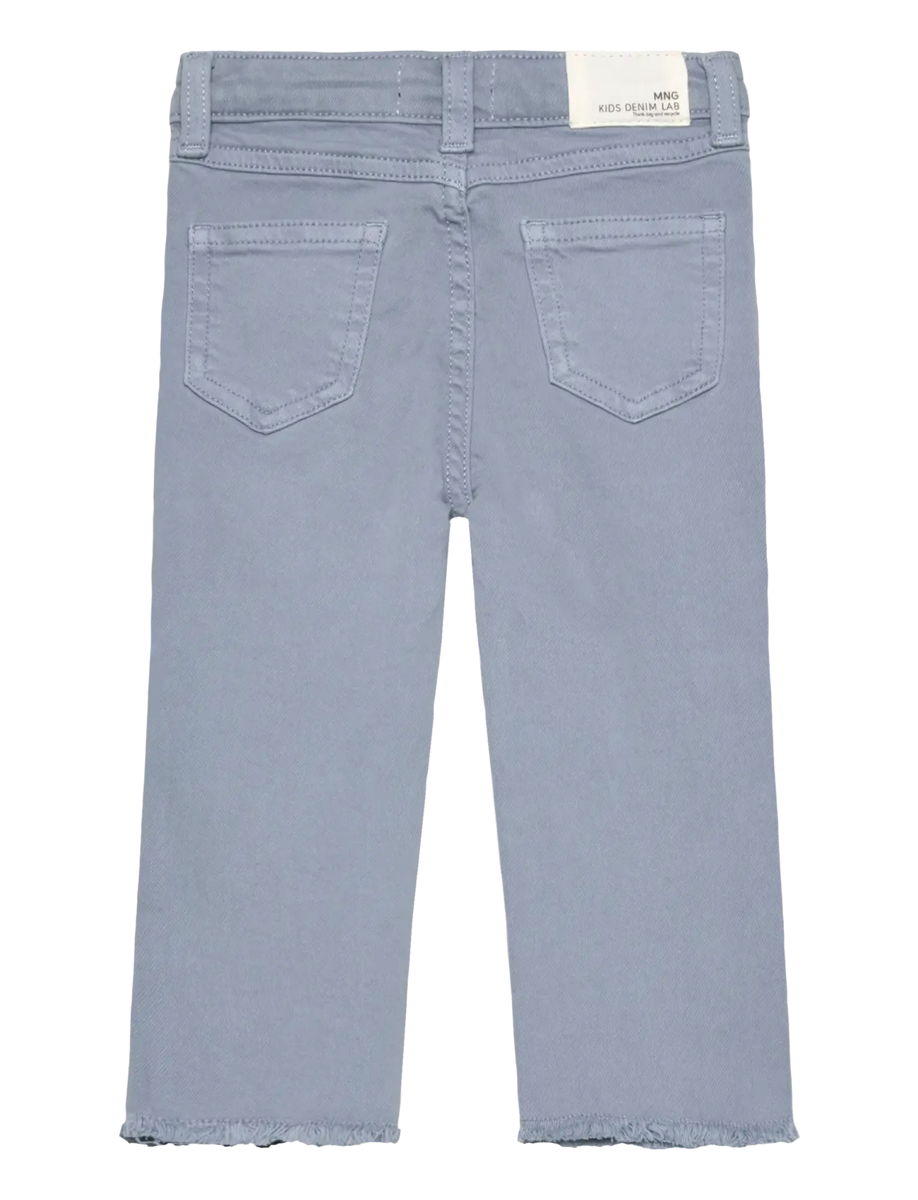 Mango - Frayed low-rise skinny jeans - loose jeans - medium blue - 1