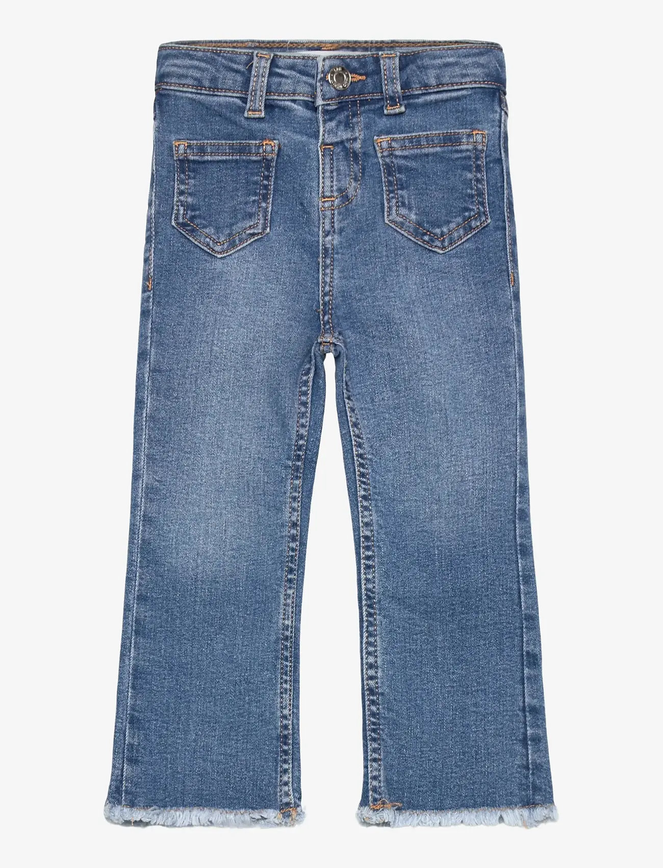 Mango - Frayed low-rise skinny jeans - loose jeans - open blue - 0