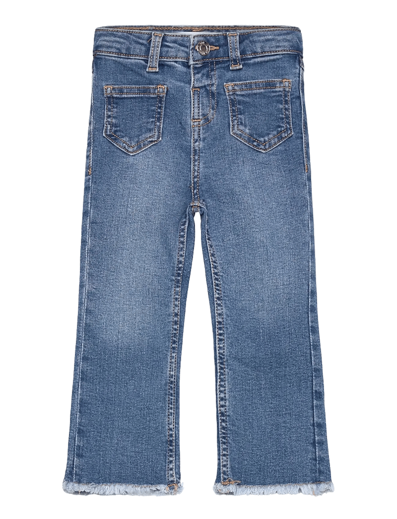 Mango - Frayed low-rise skinny jeans - loose jeans - open blue - 1