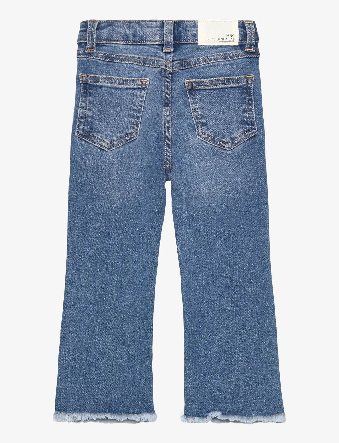 Mango - Frayed low-rise skinny jeans - loose jeans - open blue - 1