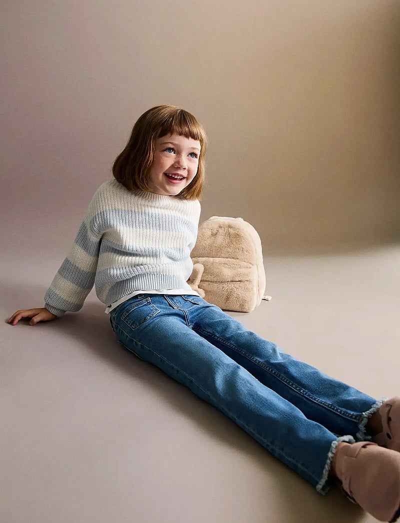 Mango - Frayed low-rise skinny jeans - loose jeans - open blue - 0