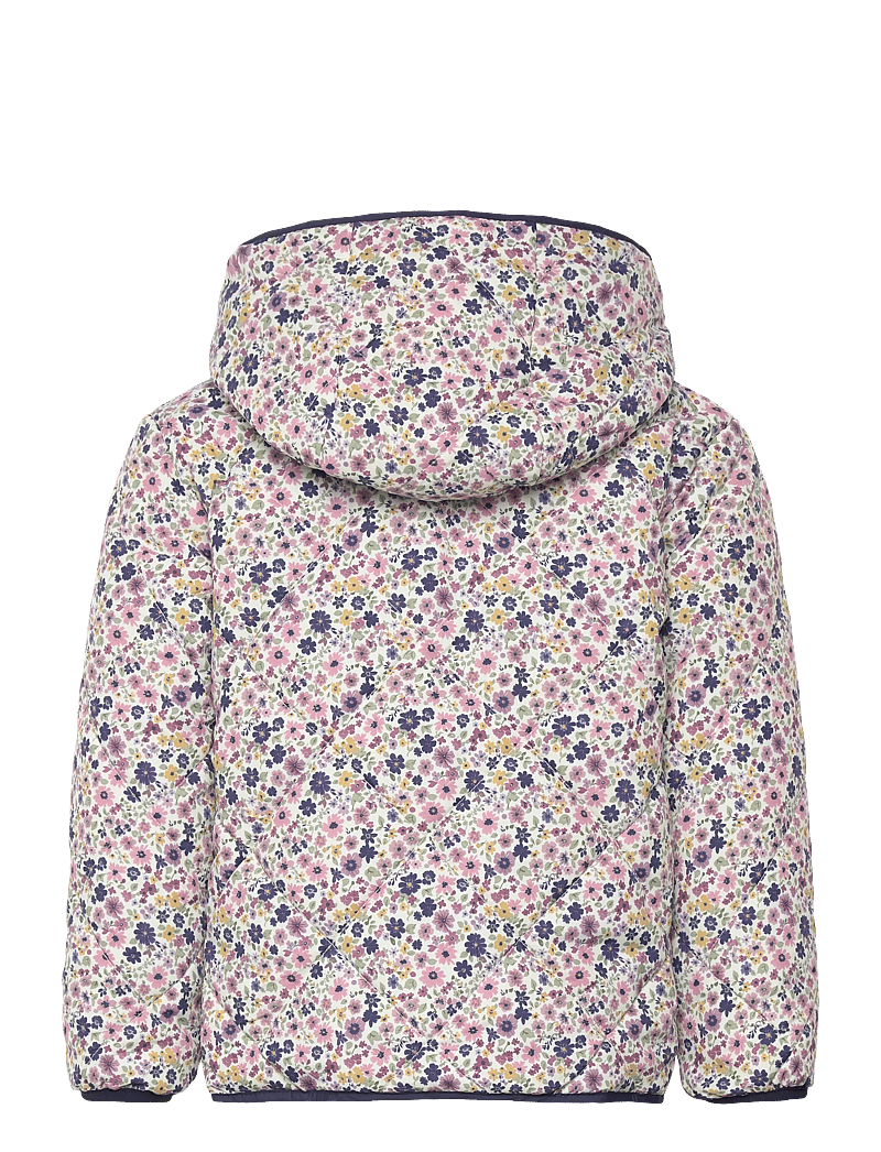 Mango - Flowers print quilted anorak - quiltede jakker - navy - 2