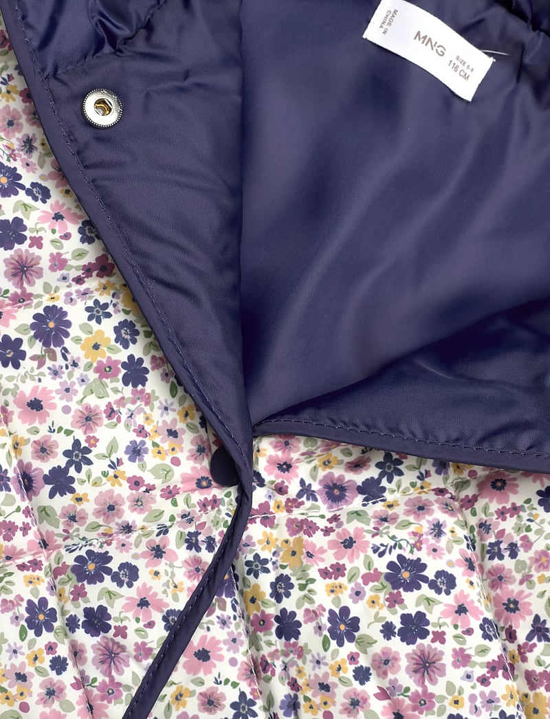 Mango - Flowers print quilted anorak - quiltede jakker - navy - 3