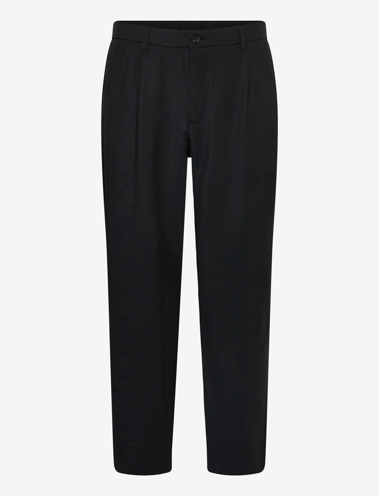 Mango - Straight-fit pleated trousers - herbstliche kleidung - black - 1