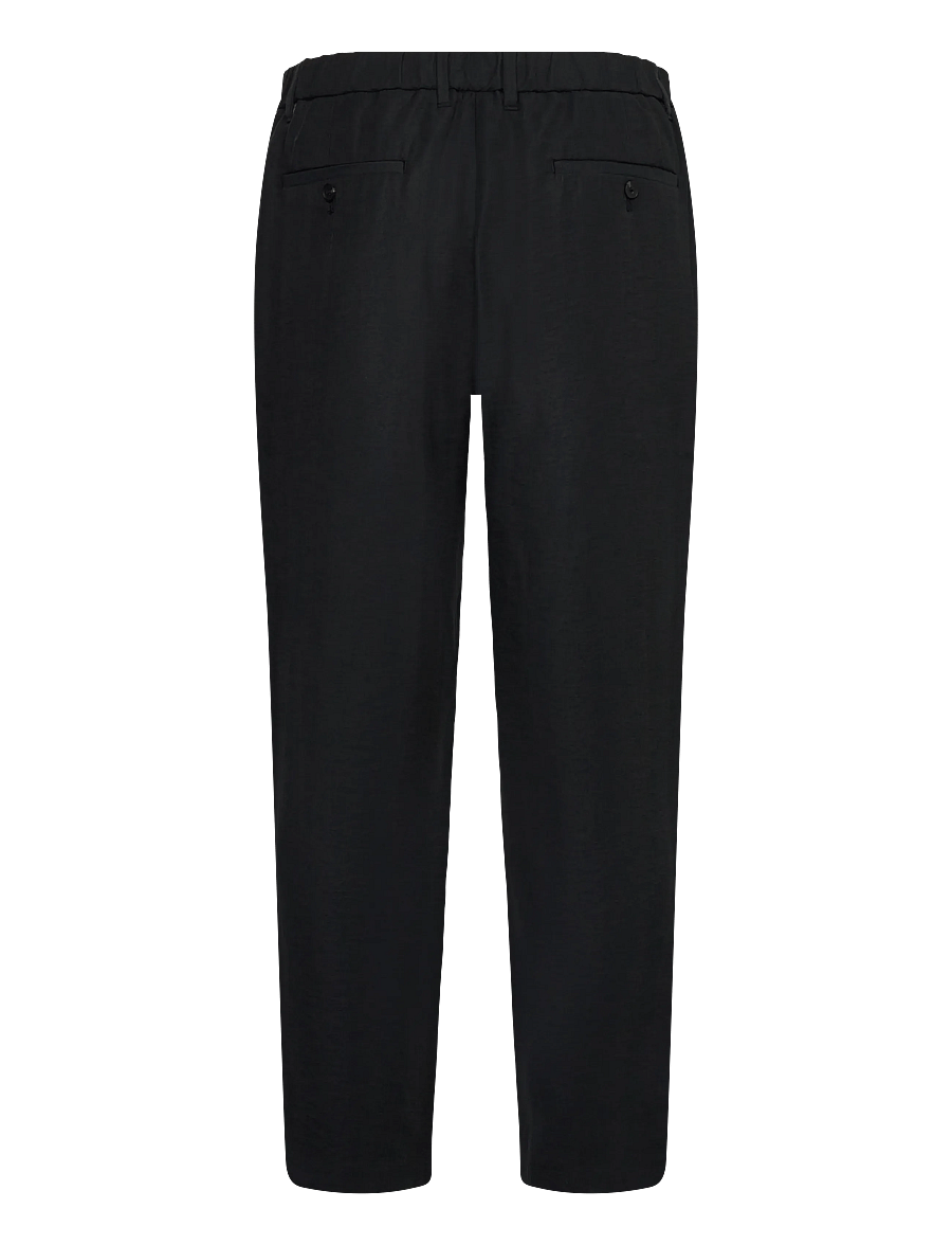 Mango - Straight-fit pleated trousers - casual byxor - black - 2