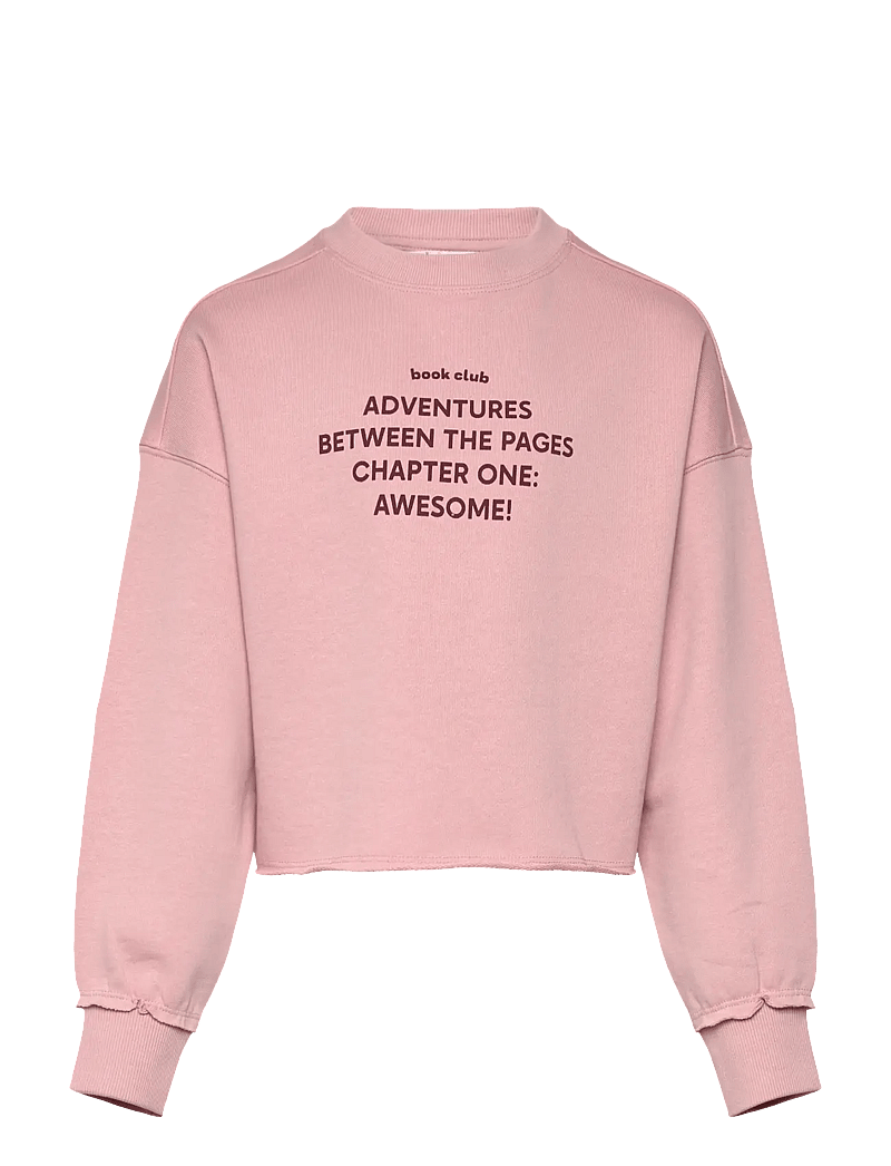 Mango - Printed message sweatshirt - sweatshirts - pink - 1