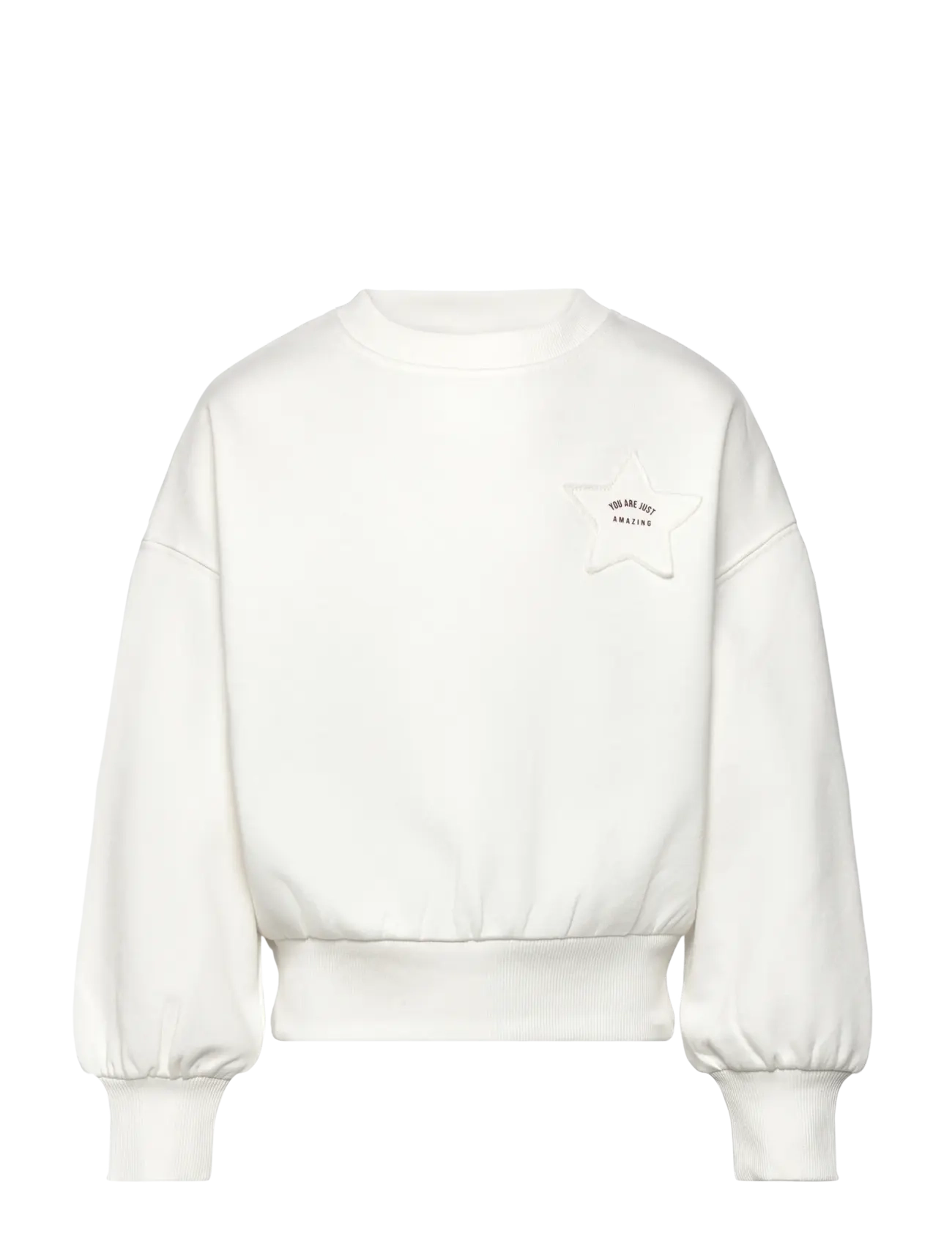 MANGO Sweatshirt With Bestickt Star Weiß - 5-6 - Kinder