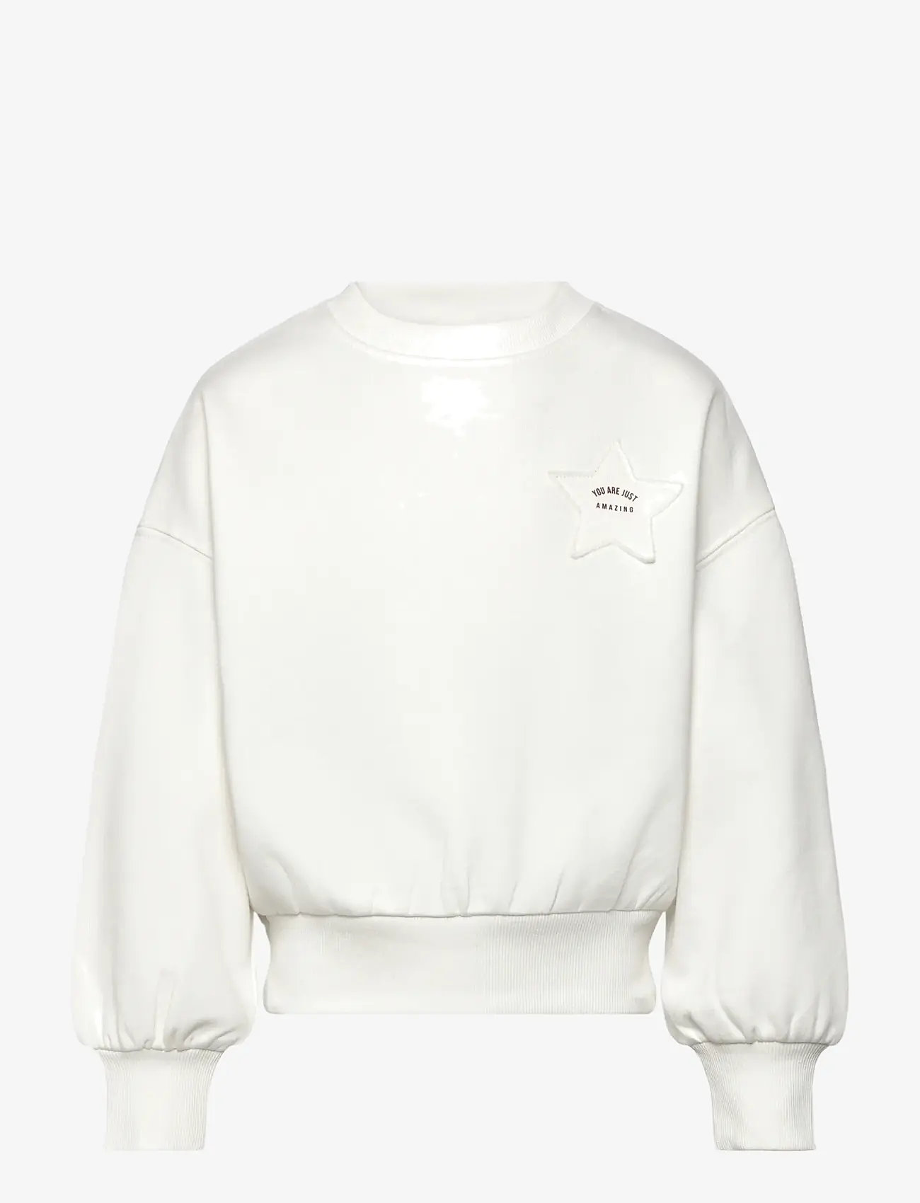 Mango - Sweatshirt with embroidered star - efterårstøj - natural white - 1