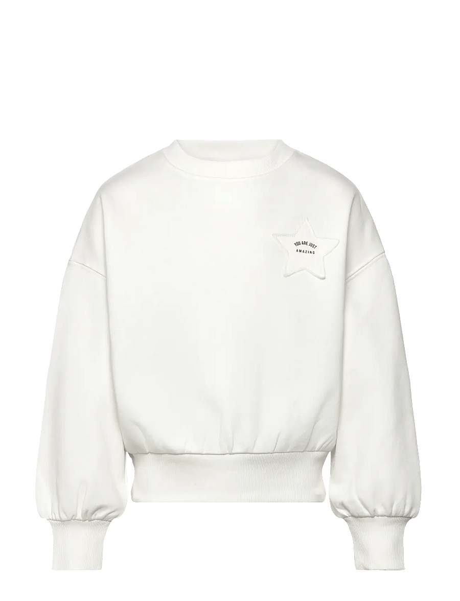 Mango - Sweatshirt with embroidered star - sweatshirts - natural white - 1