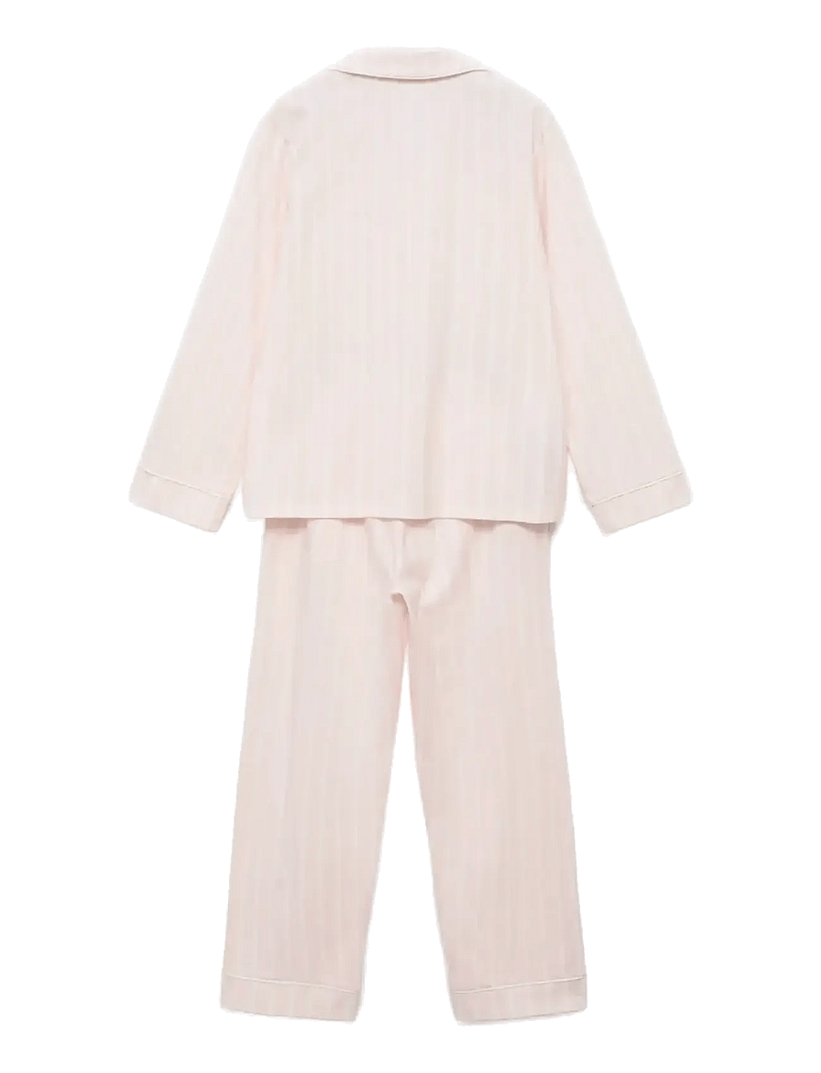 Mango - Striped long pyjamas - pyjamassæt - lt-pastel pink - 1