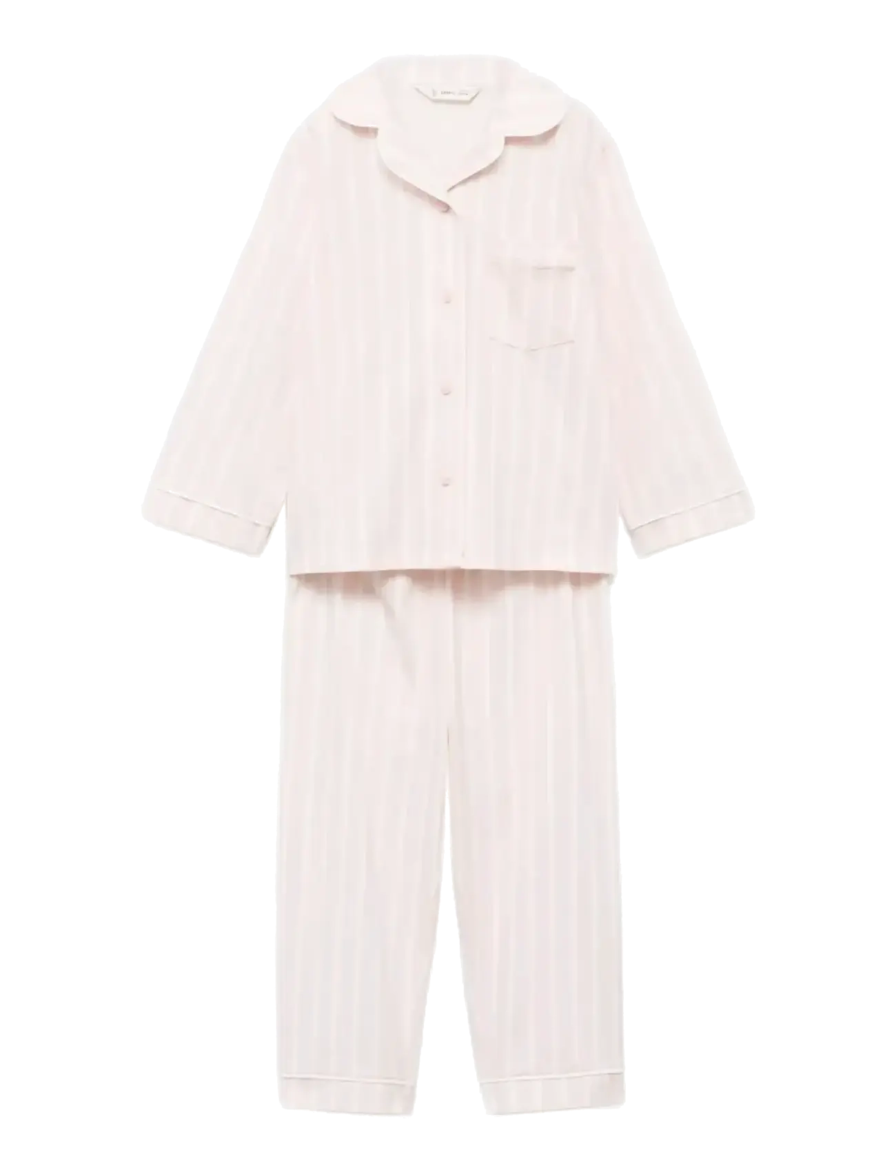 Mango Striped long pyjamas - Sovplagg - LT-PASTEL PINK / pink/rose