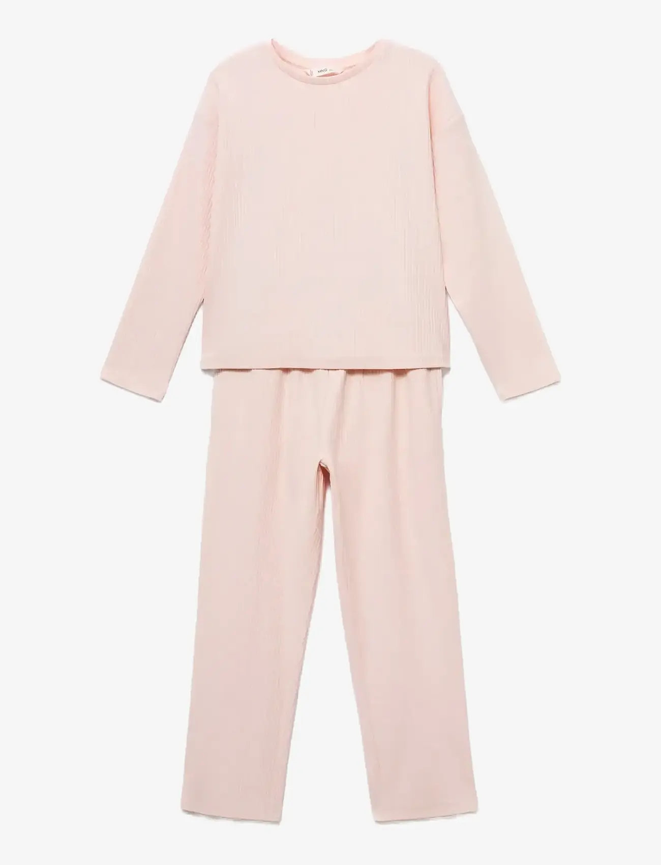 Mango - Cotton long pyjamas - sets - lt-pastel pink - 0